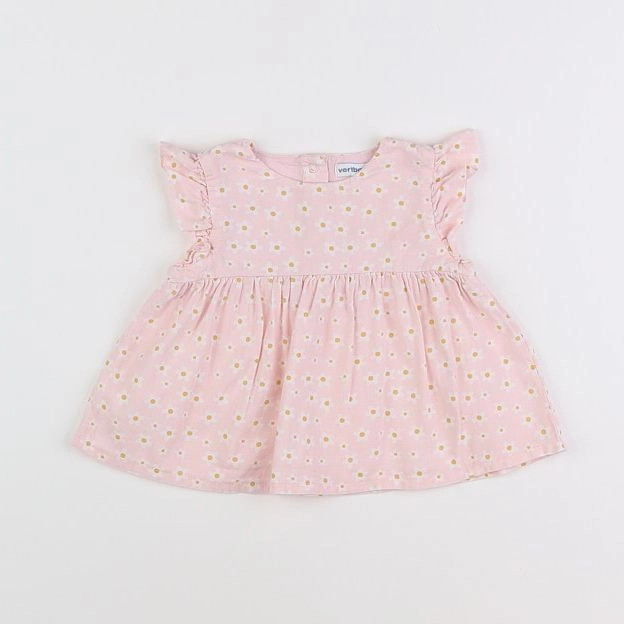 Vertbaudet - blouse rose - 9 mois