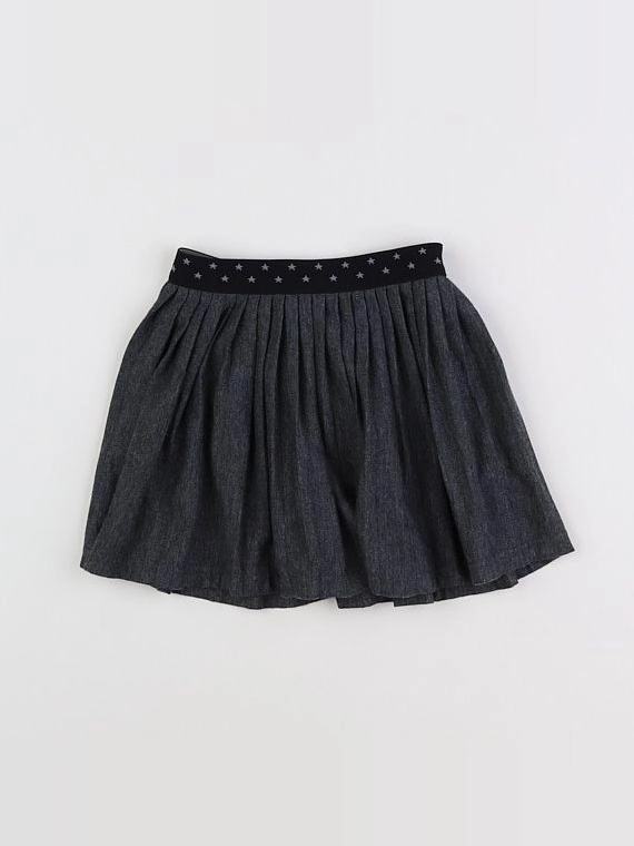Okaidi - jupe gris, noir - 3 ans