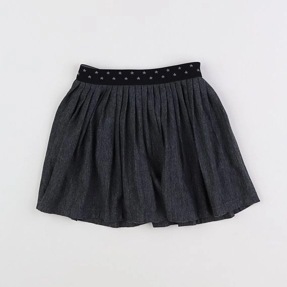 Okaidi - jupe gris, noir - 3 ans