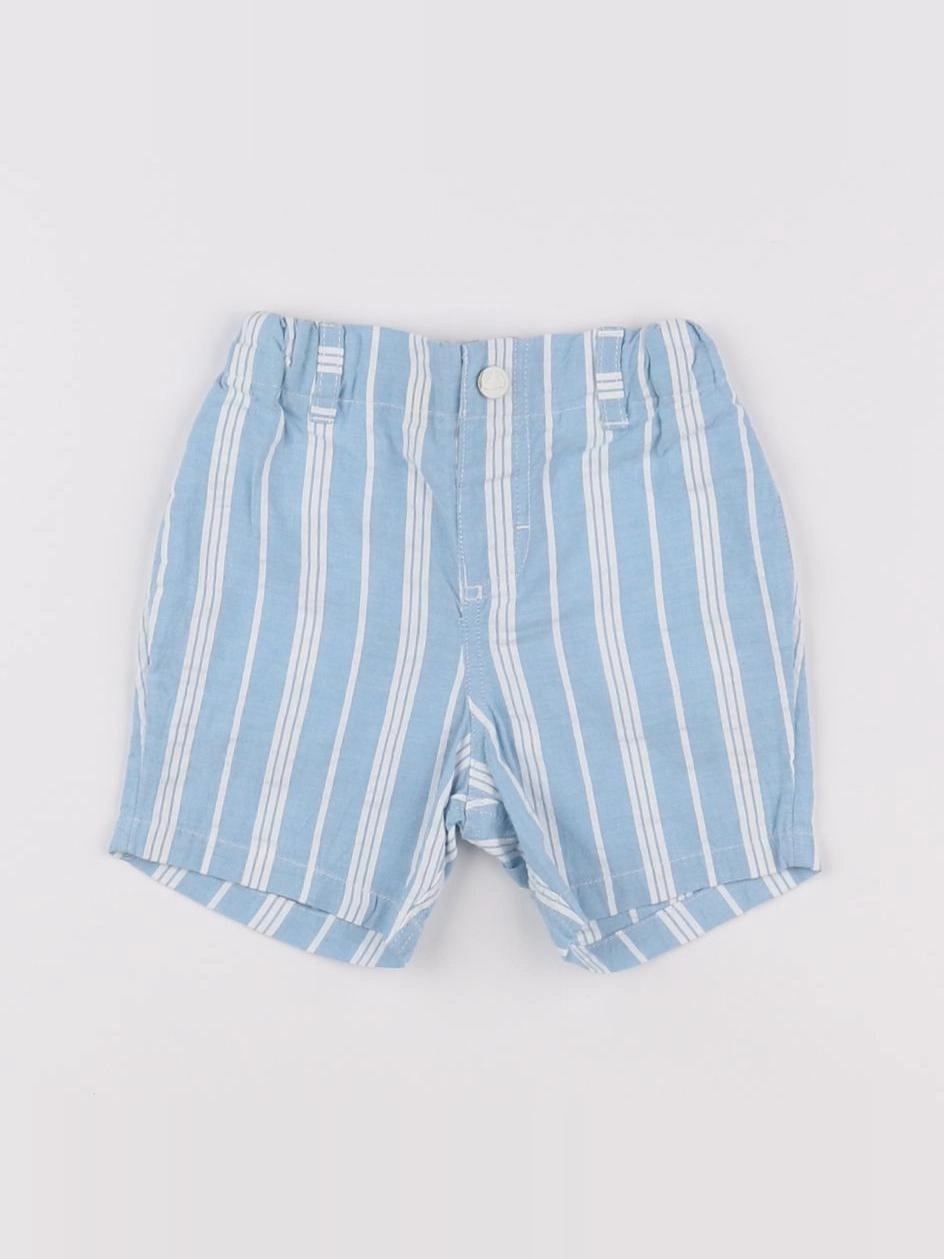 Petit Bateau - short blanc, bleu - 12 mois