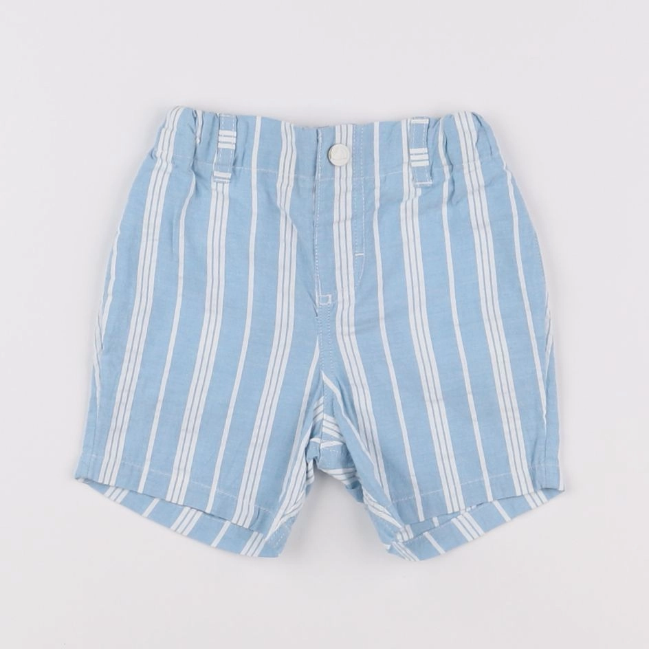 Petit Bateau - short blanc, bleu - 12 mois