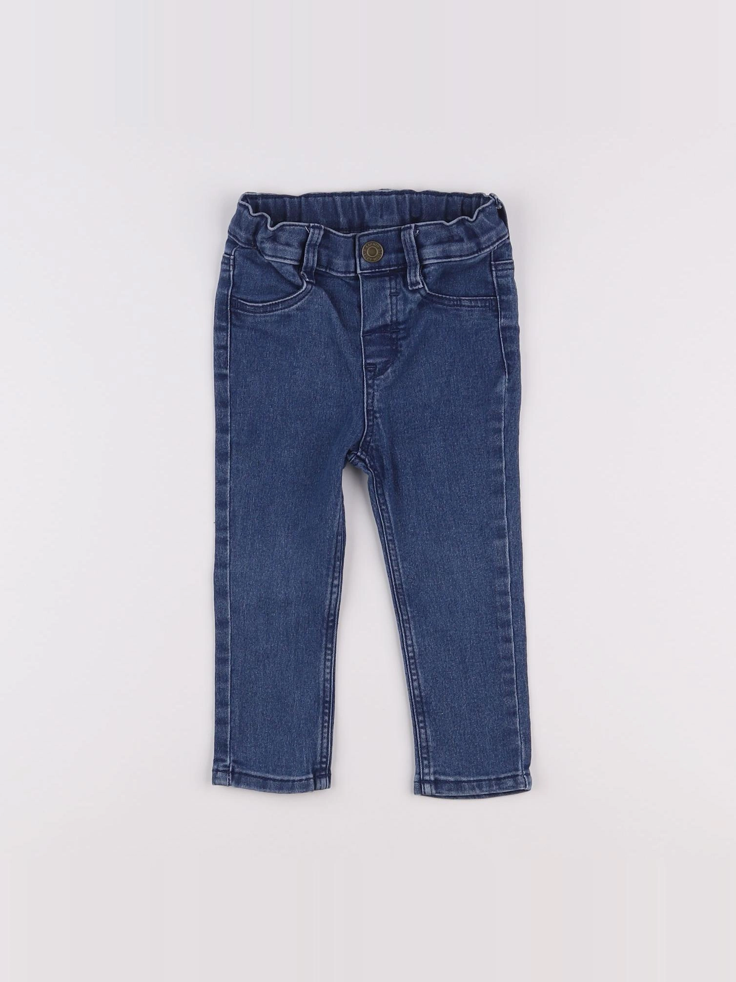 H&M - jean bleu - 9/12 mois