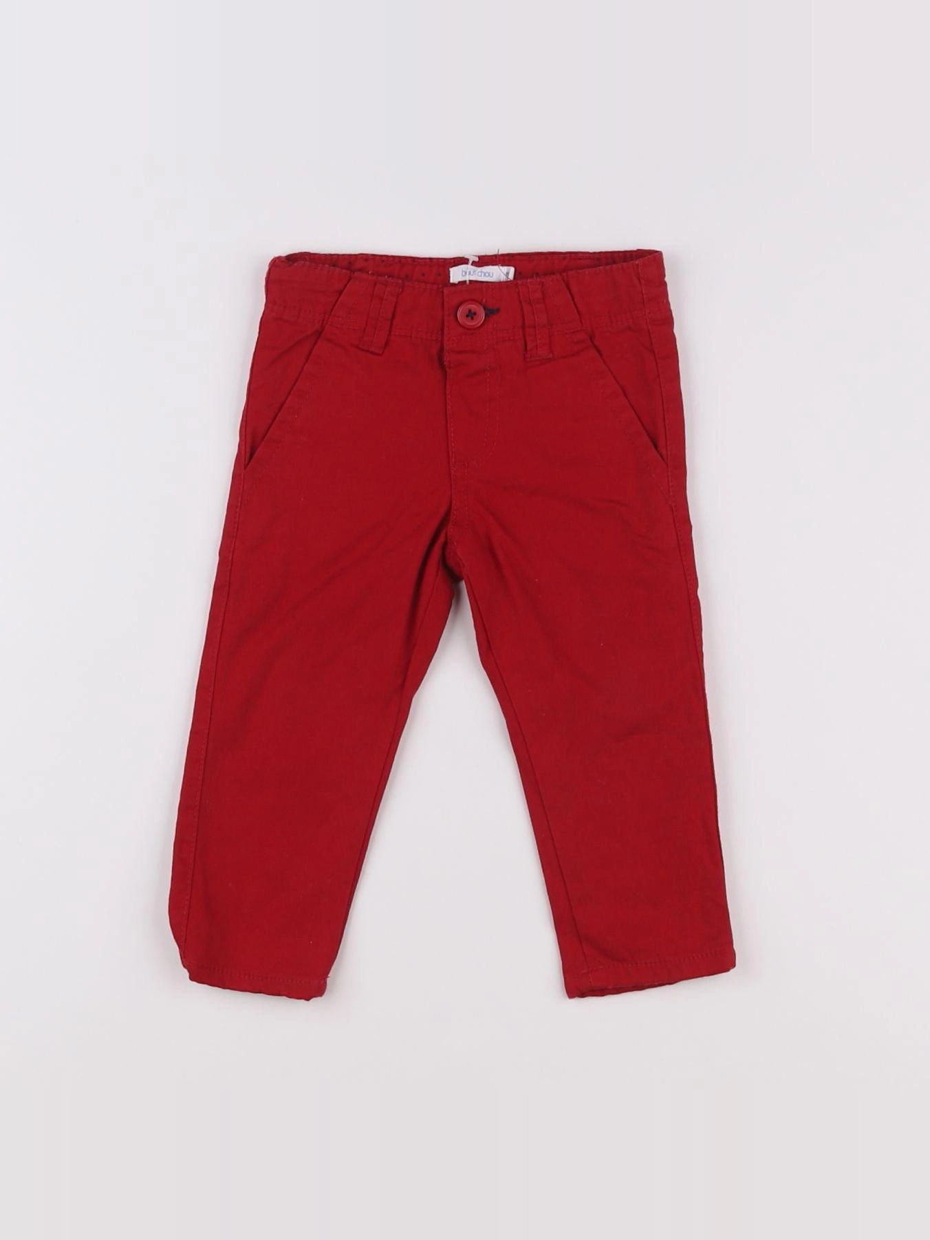 Boutchou - pantalon rouge - 9 mois