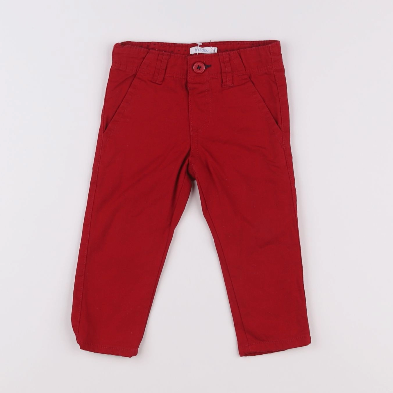 Boutchou - pantalon rouge - 9 mois