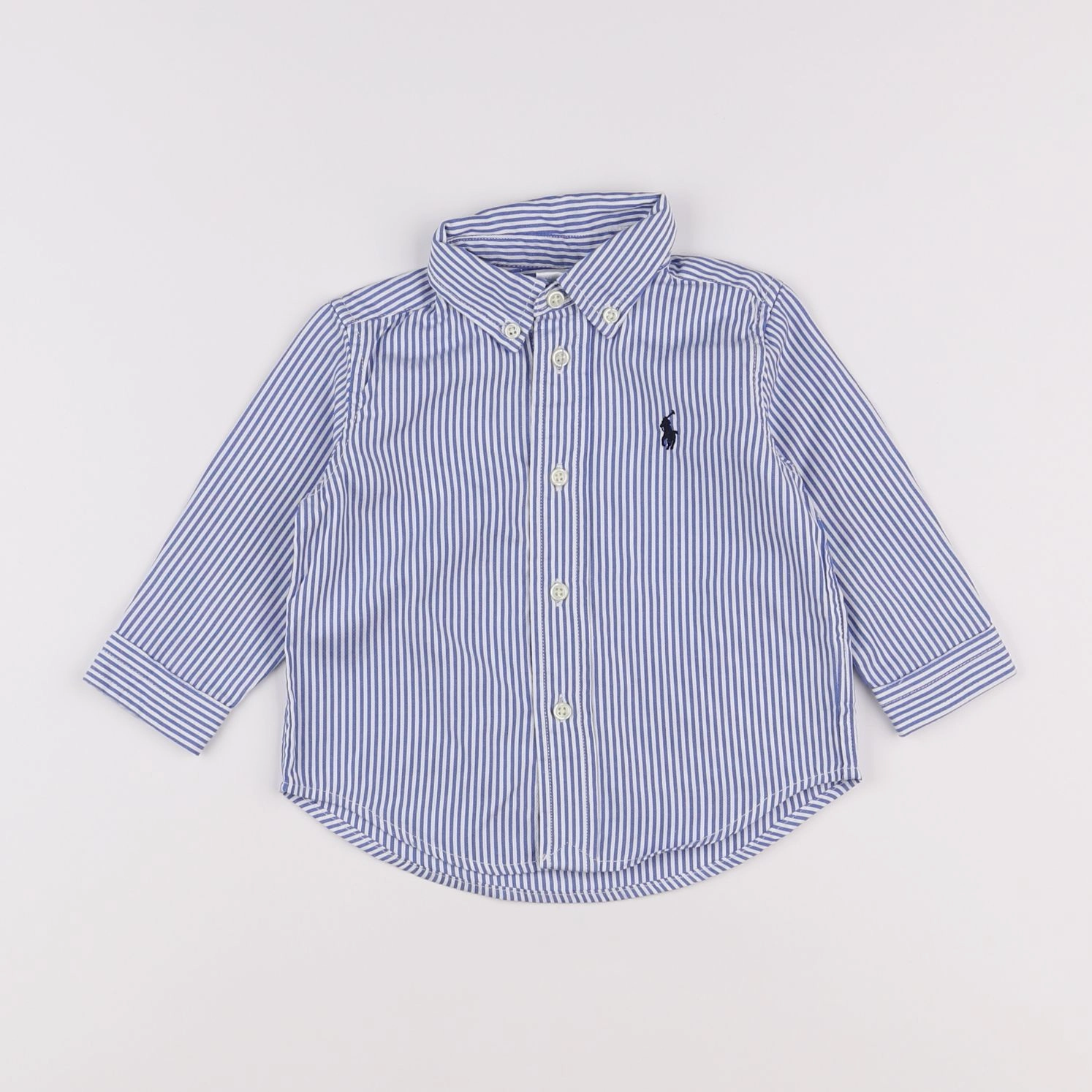 Ralph Lauren - chemise bleu, blanc - 9 mois