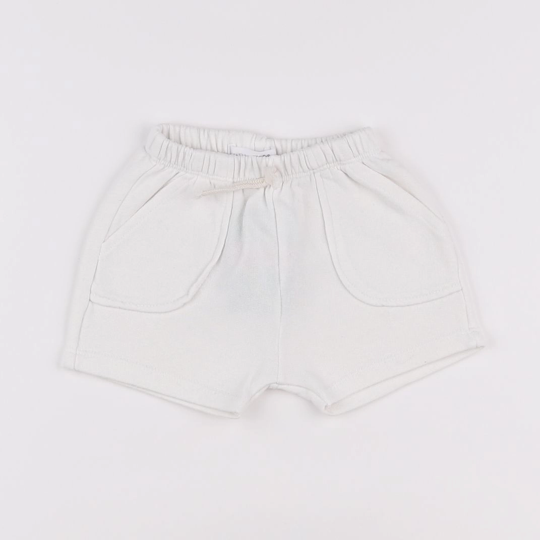 Zara - short blanc - 6/9 mois