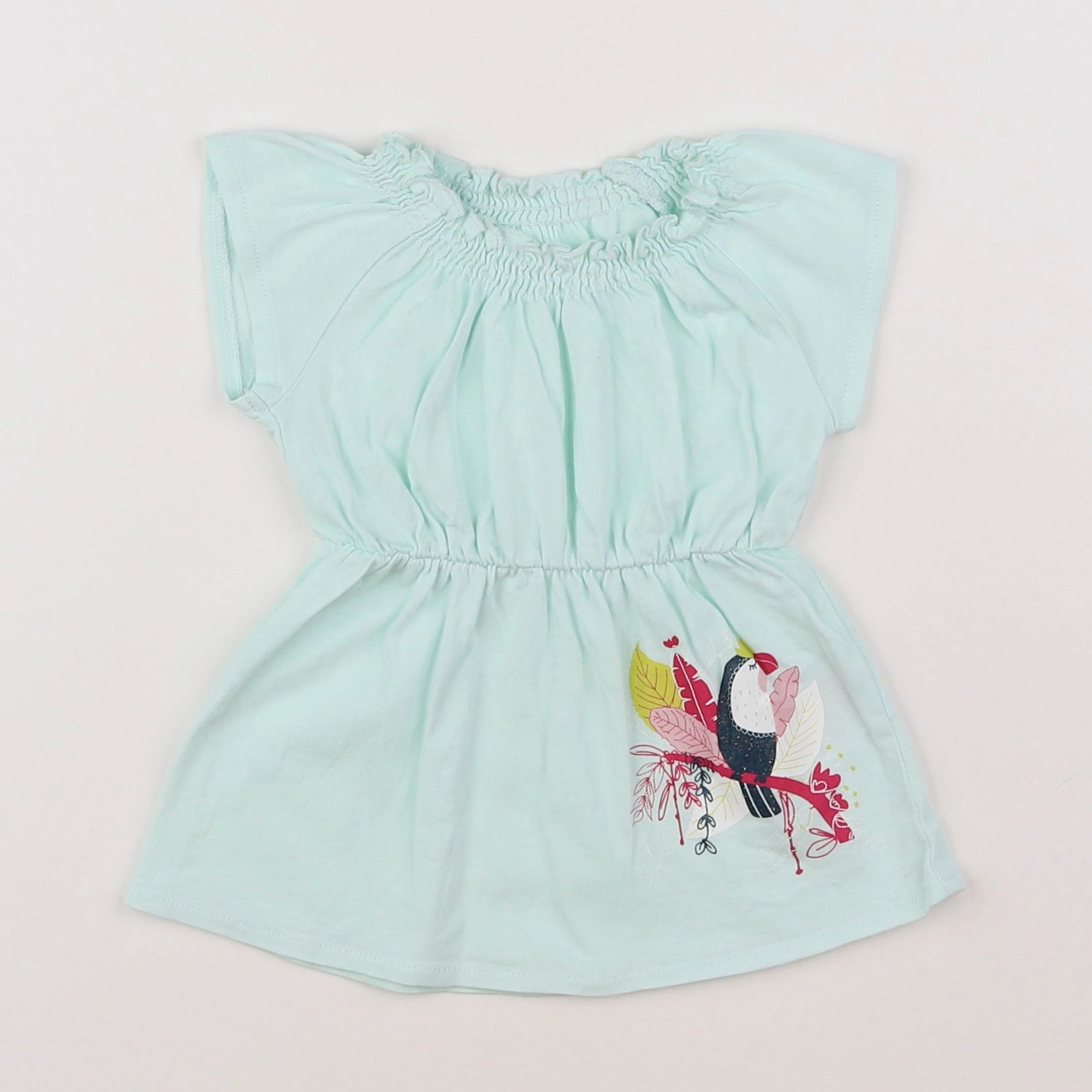 Vertbaudet - robe vert - 3 mois