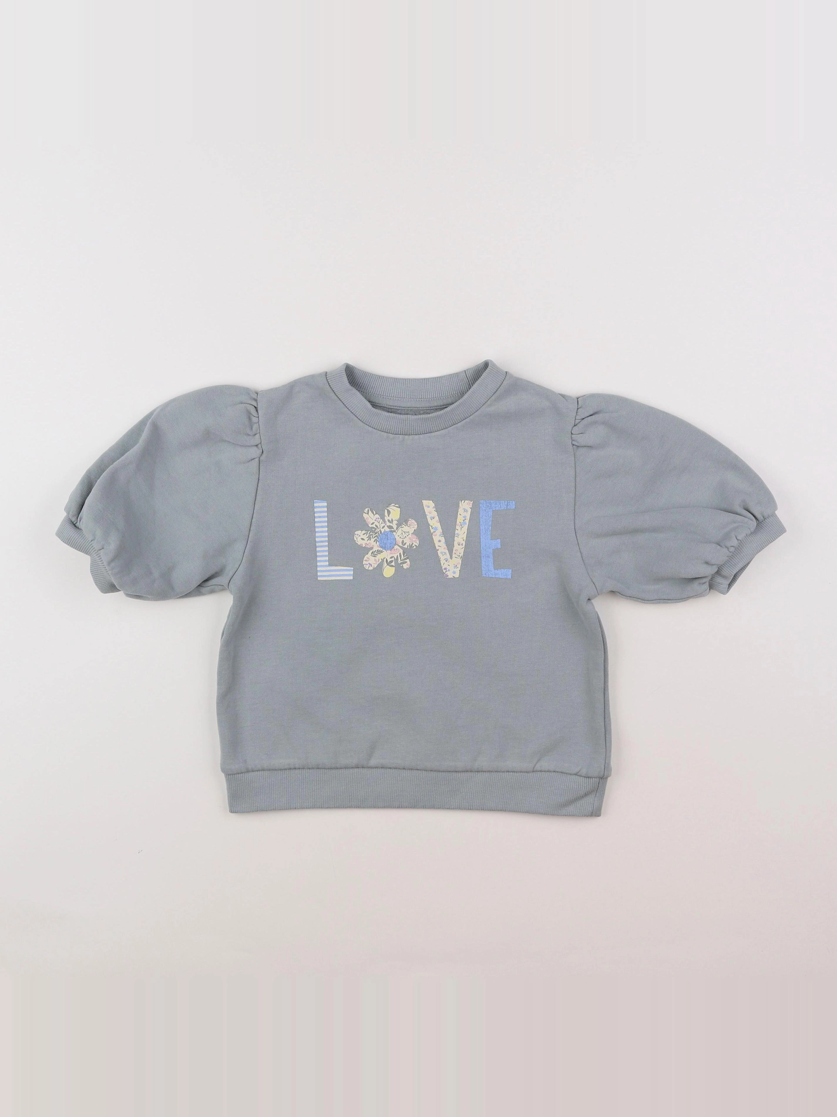 Vertbaudet - sweat vert - 6 ans