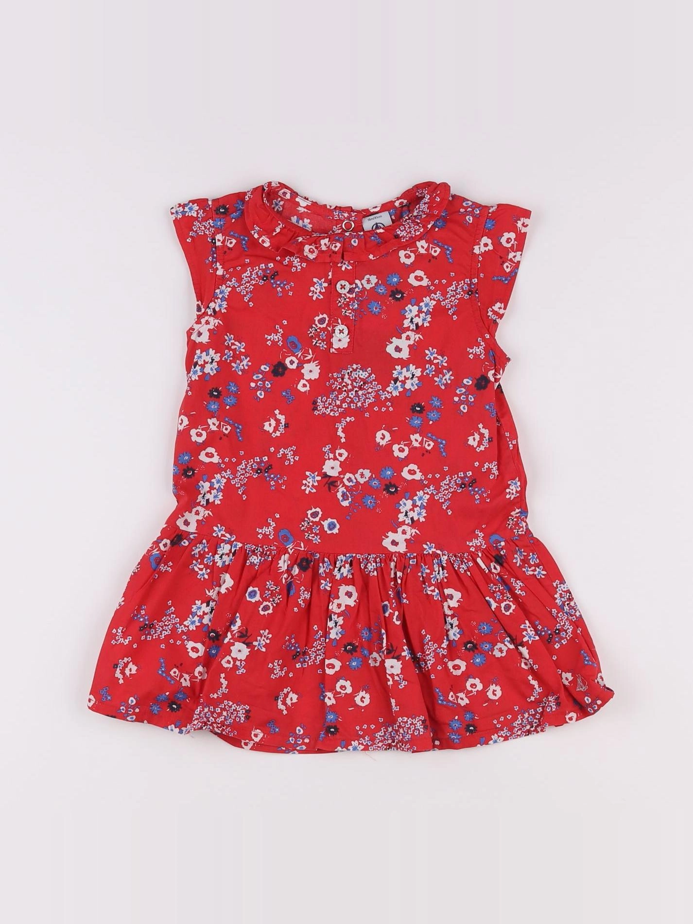 Petit Bateau - robe rouge - 18 mois