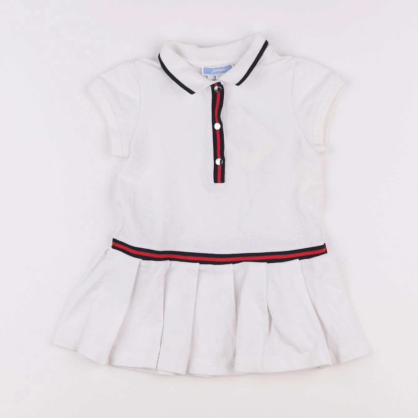 Jacadi - robe blanc, bleu - 18 mois
