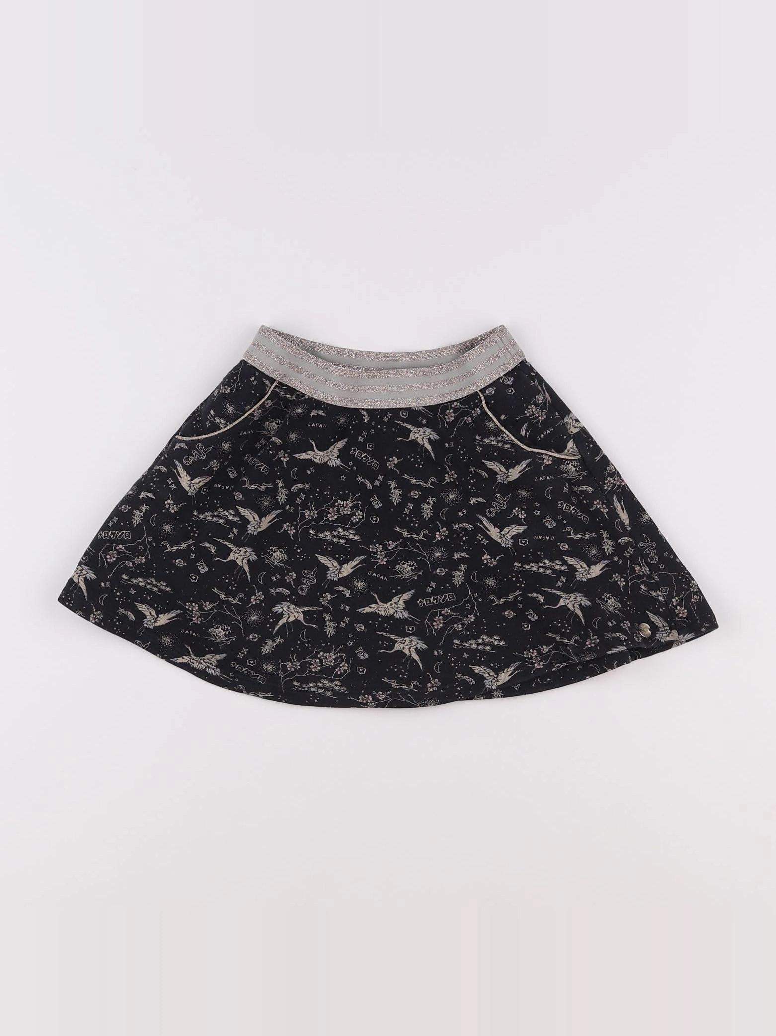 IKKS - jupe noir, beige - 5 ans