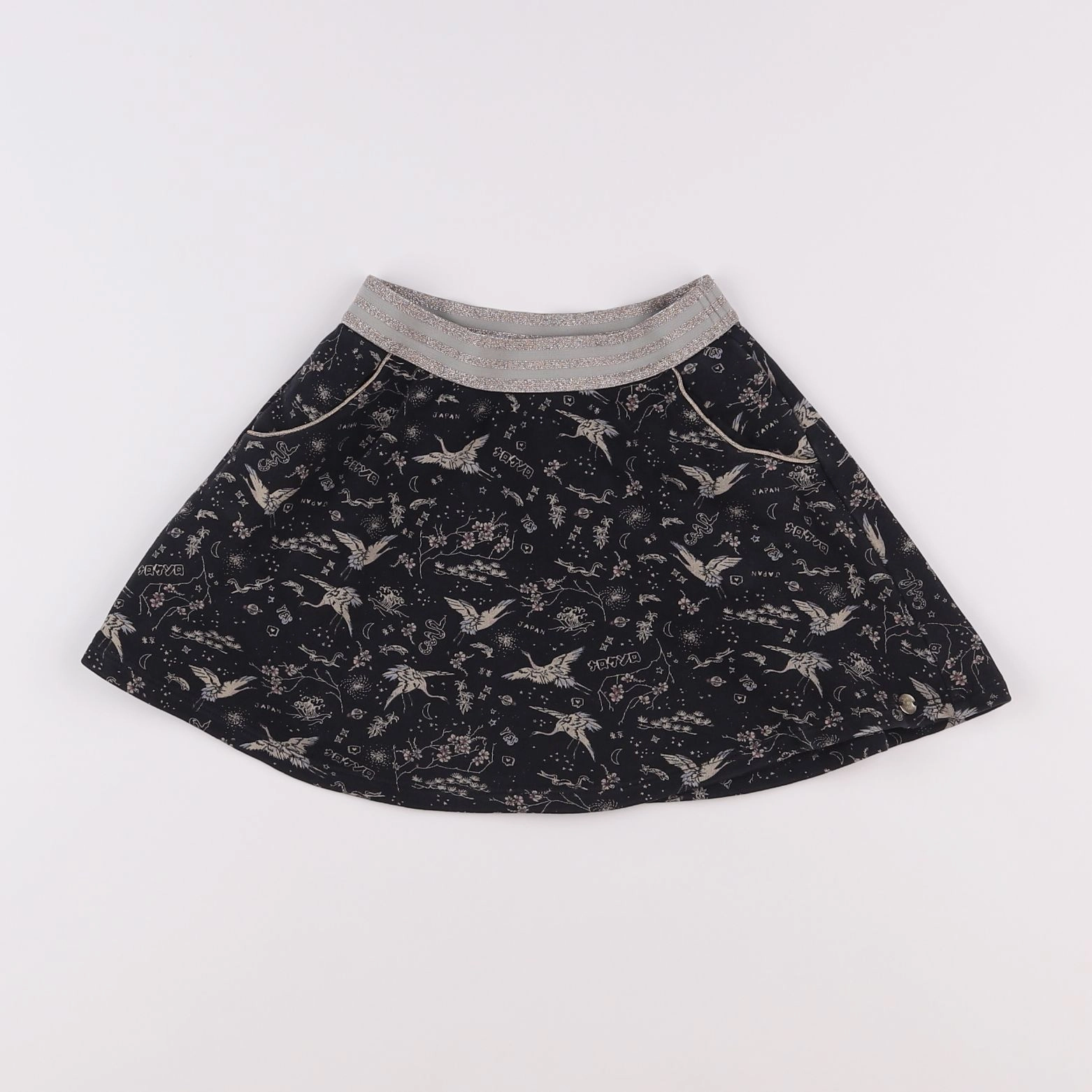 IKKS - jupe noir, beige - 5 ans