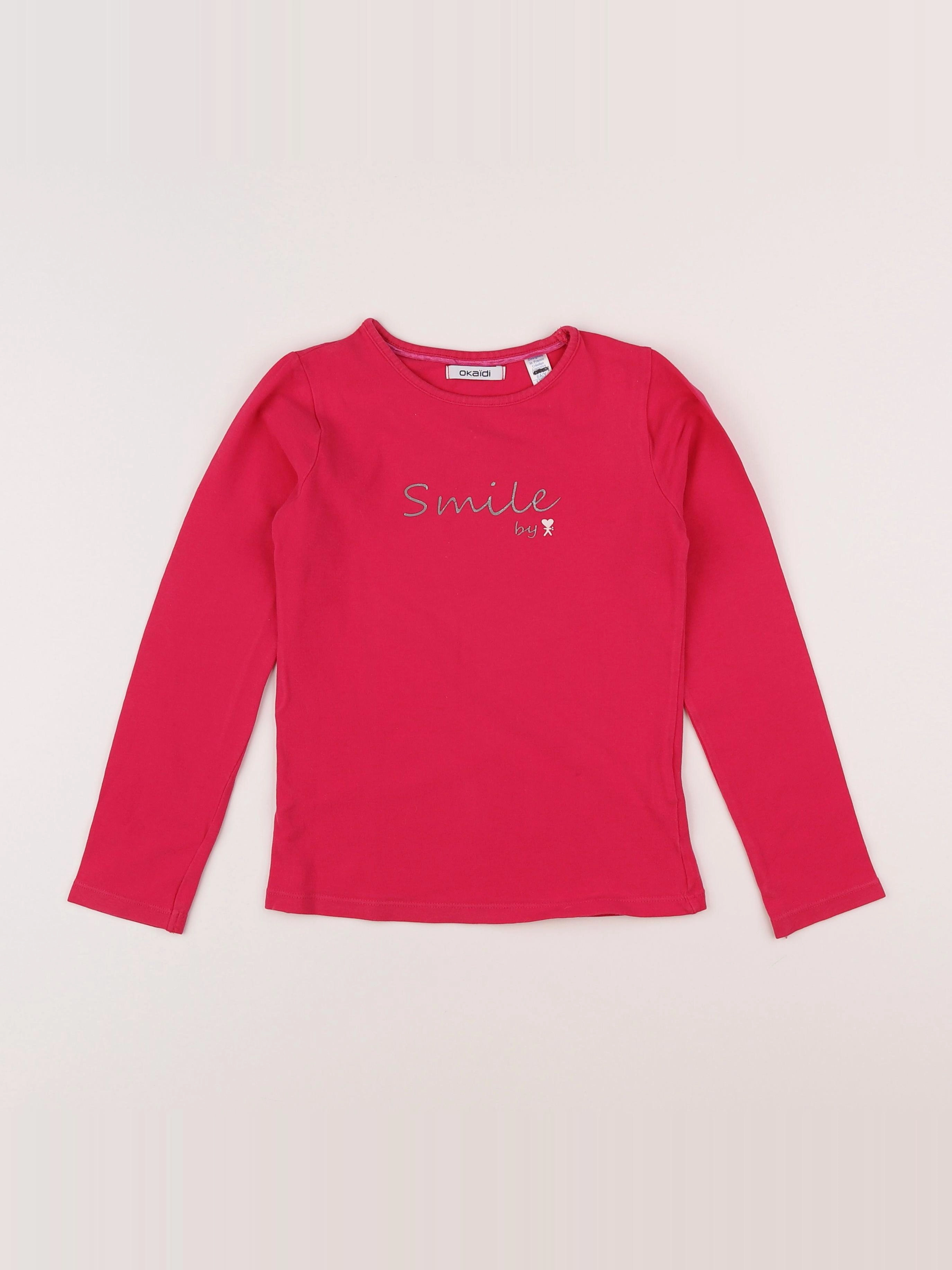 Okaidi - tee-shirt rose - 8 ans
