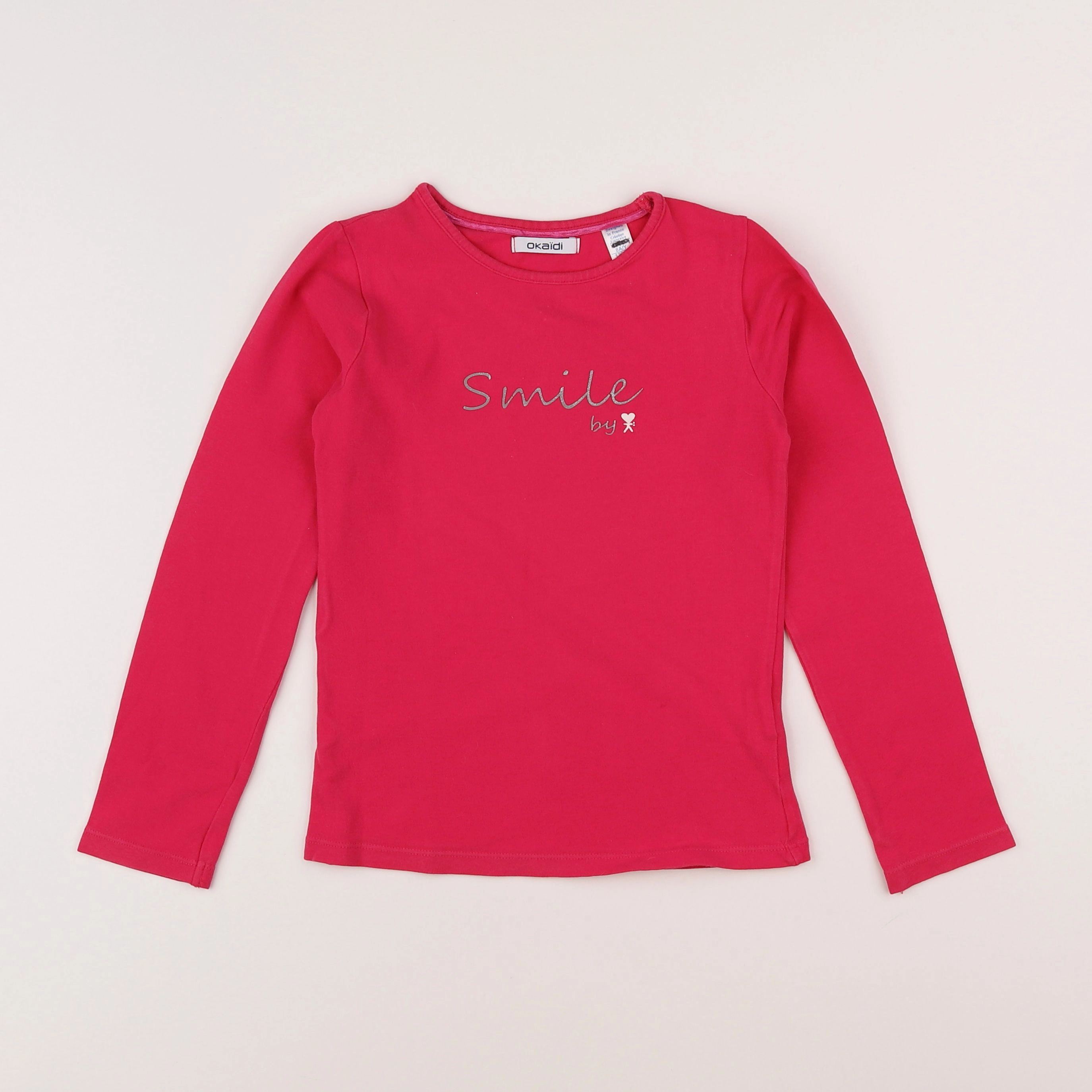 Okaidi - tee-shirt rose - 8 ans