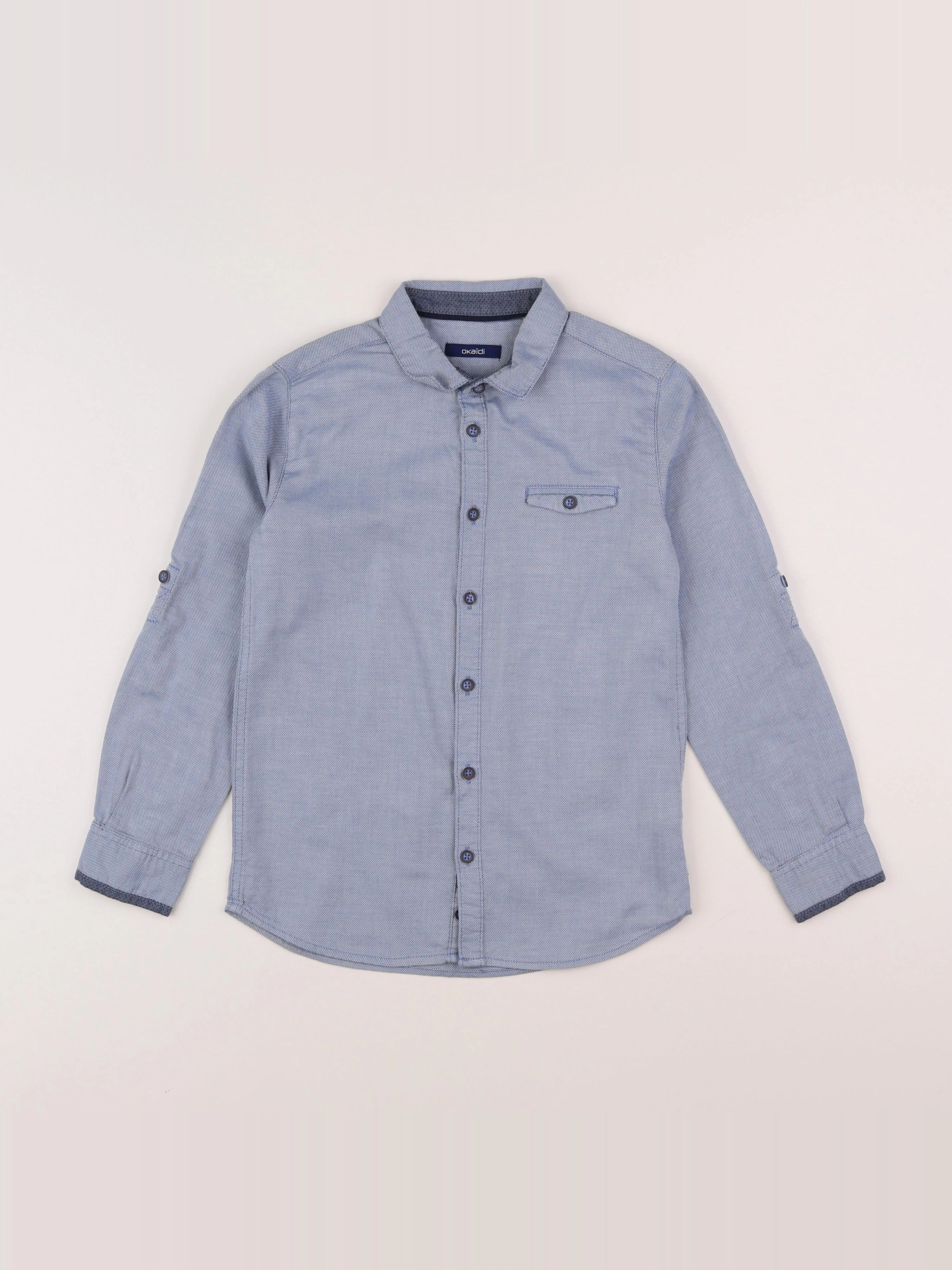 Okaidi - chemise bleu - 8 ans