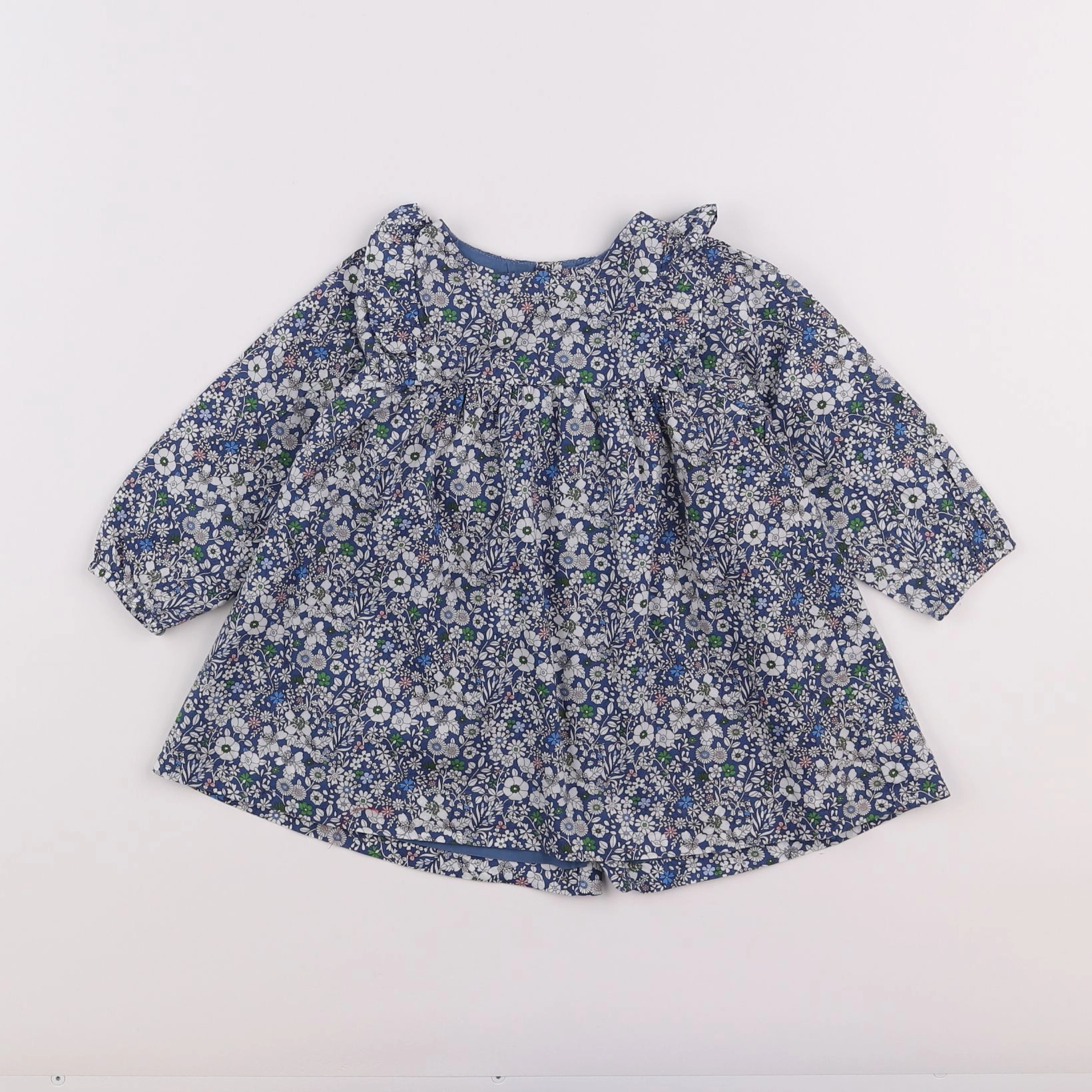 Jacadi - robe liberty bleu - 12 mois