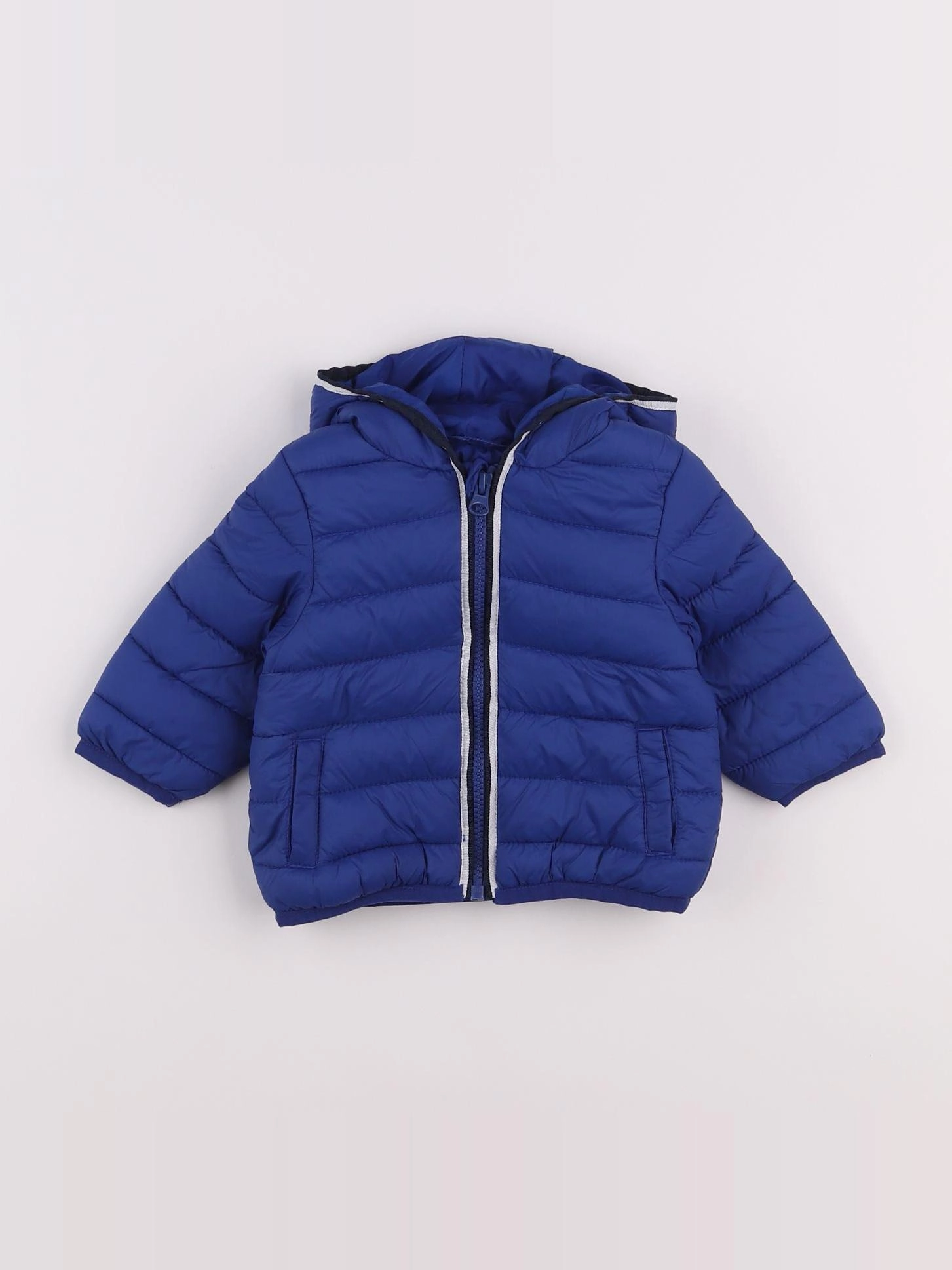 Vertbaudet - doudoune bleu - 9 mois