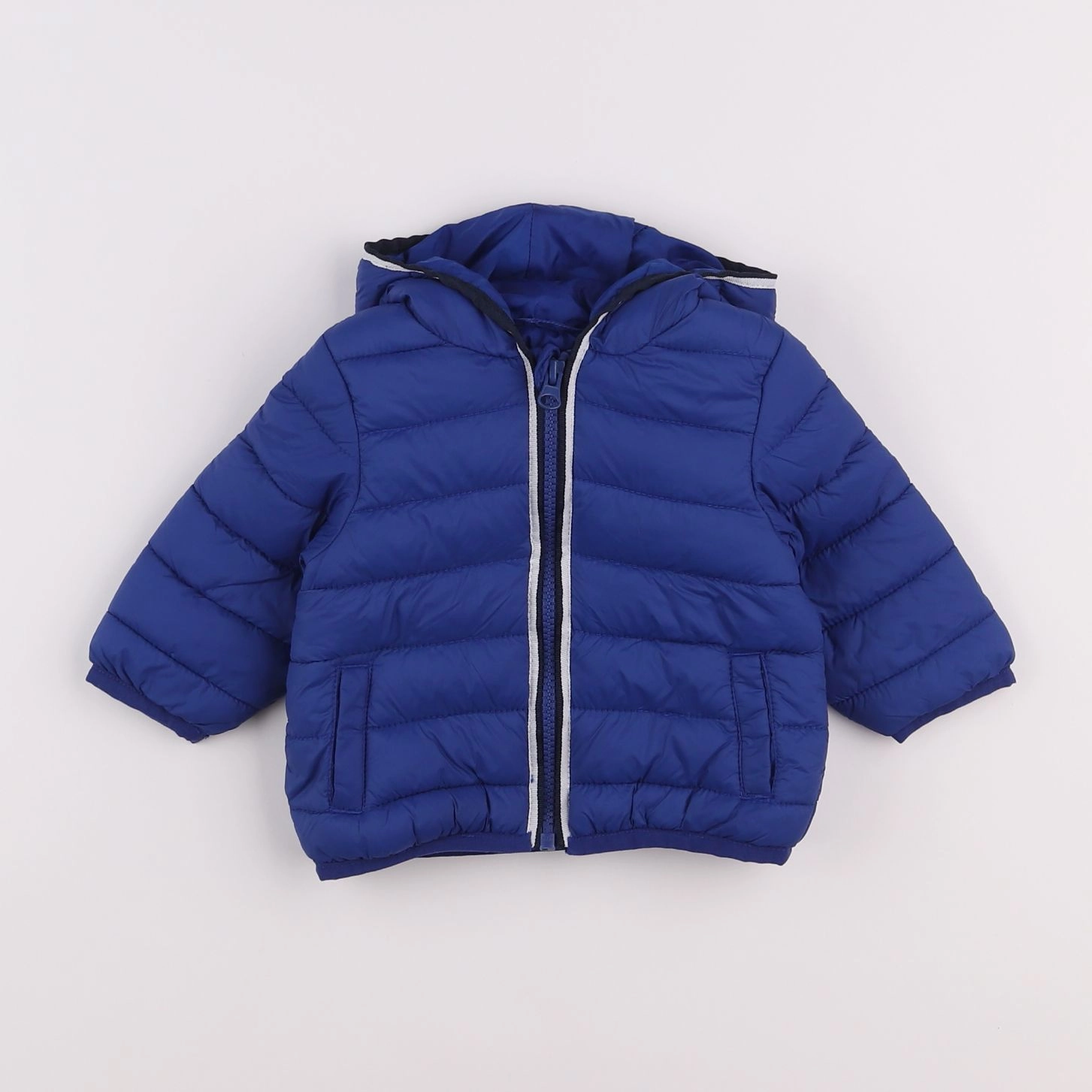 Vertbaudet - doudoune bleu - 9 mois