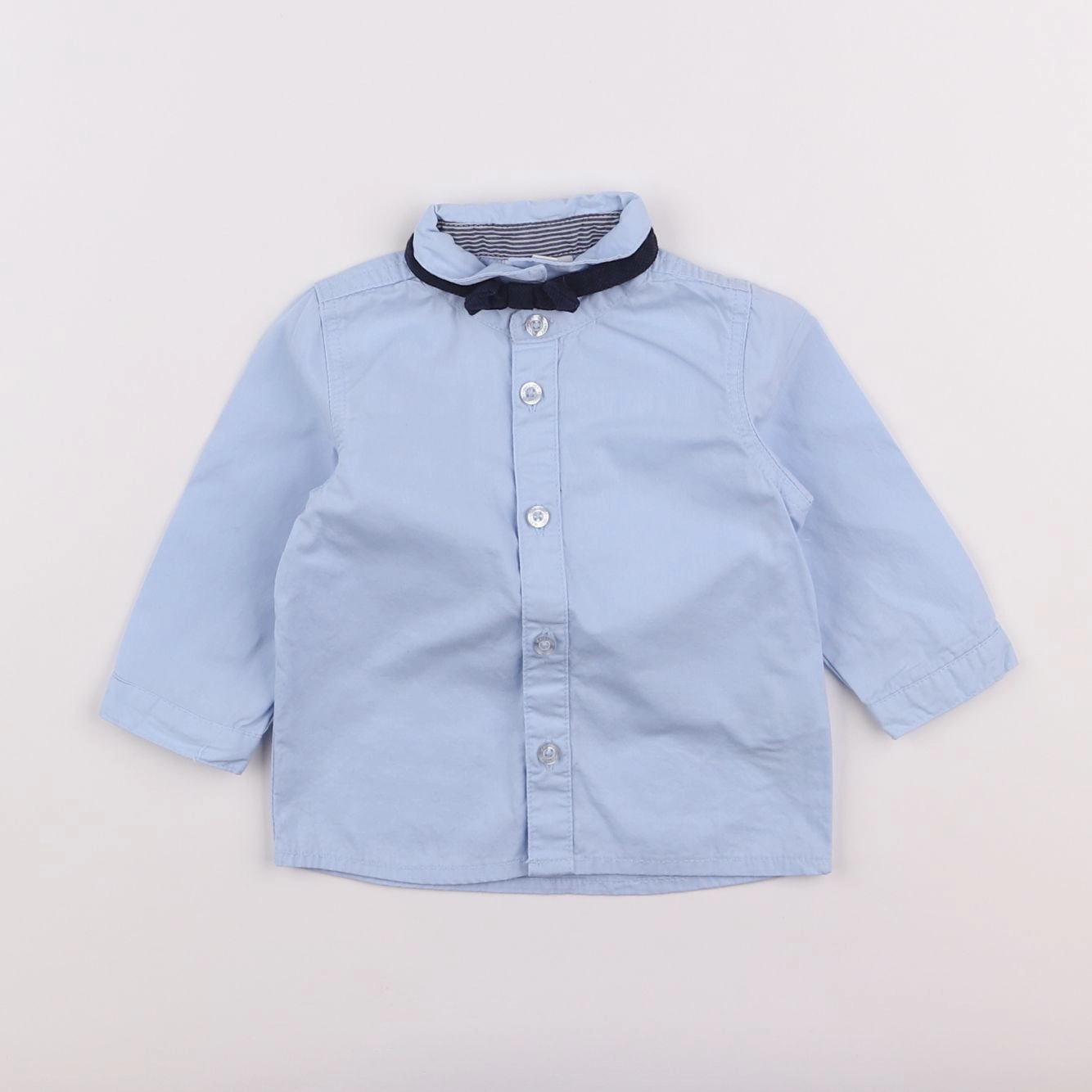 Vertbaudet - chemise bleu - 6 mois