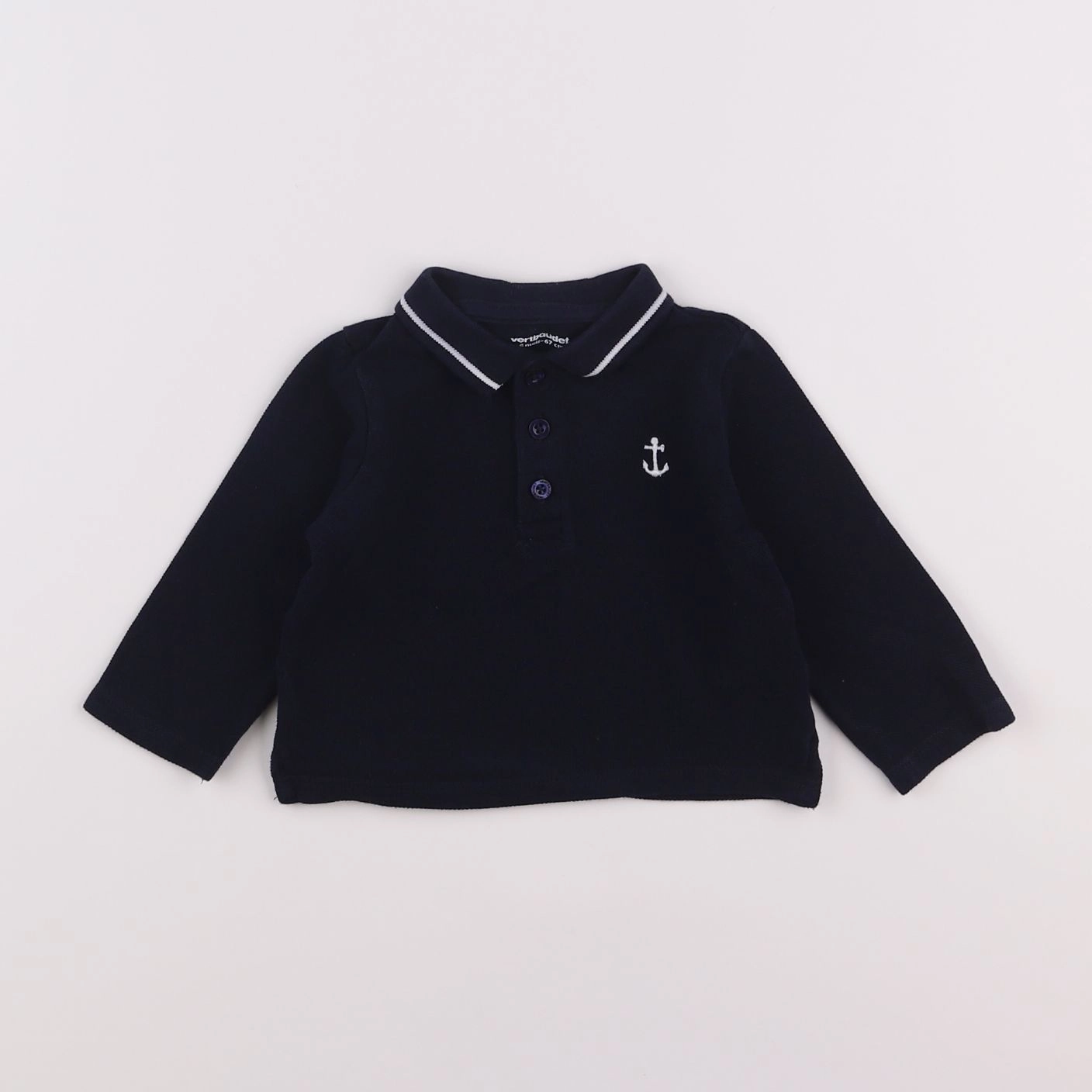 Vertbaudet - polo bleu - 6 mois