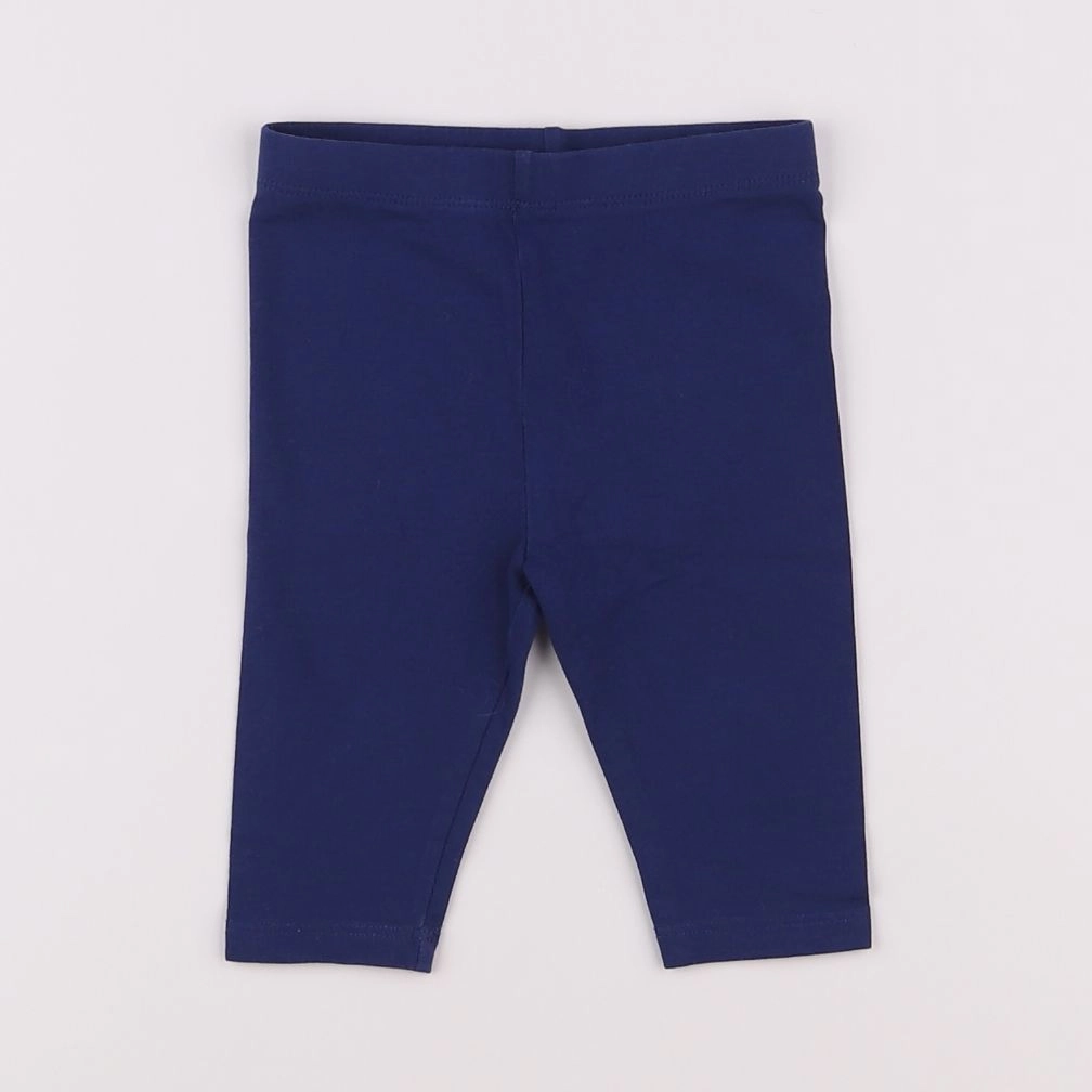 Vertbaudet - legging court bleu - 9 mois