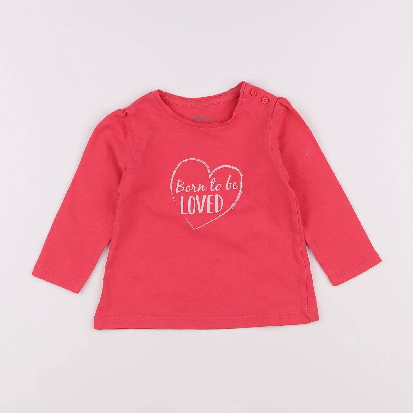 Vertbaudet - tee-shirt rose - 12 mois