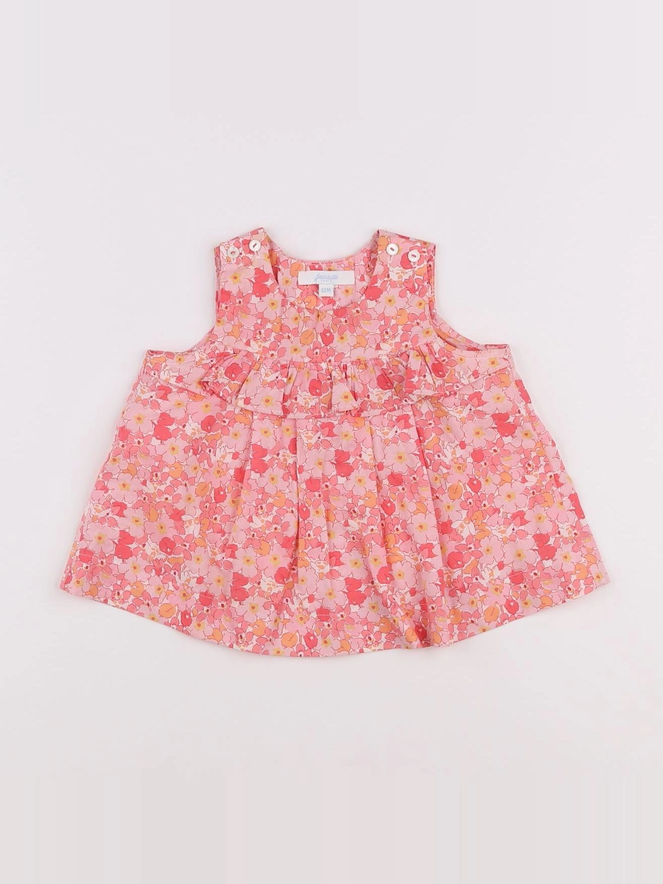 Jacadi - blouse liberty orange - 12 mois