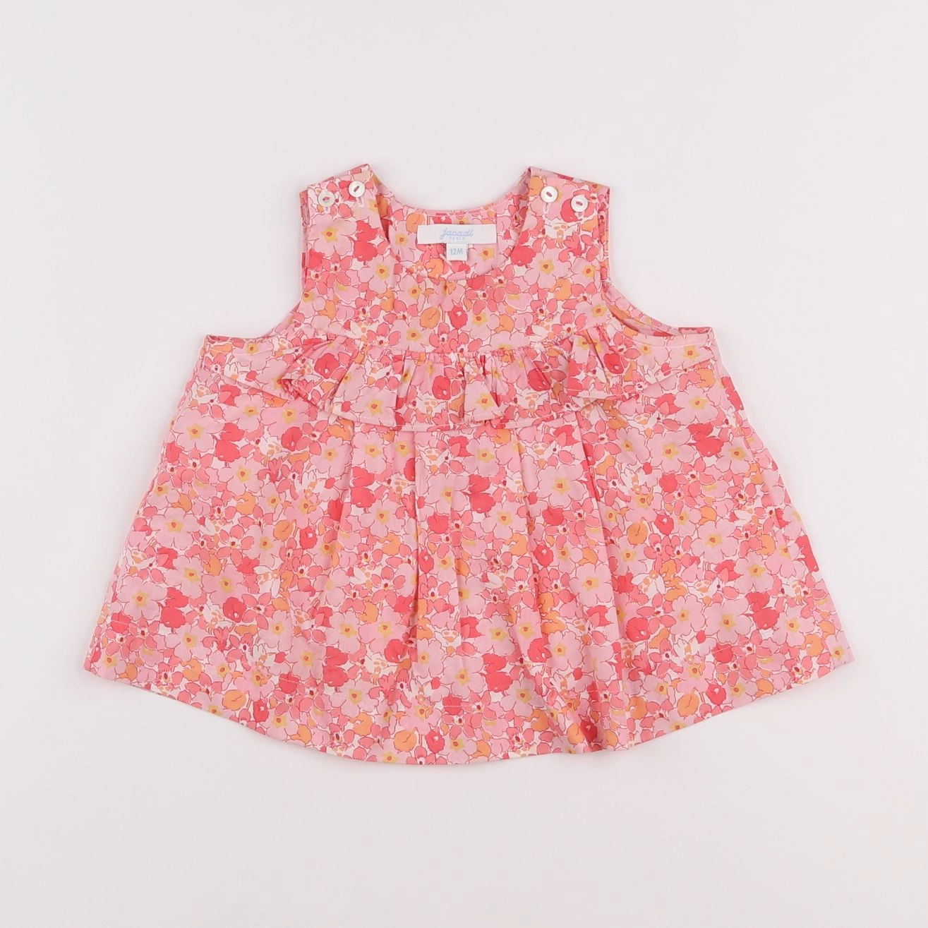 Jacadi - blouse liberty orange - 12 mois