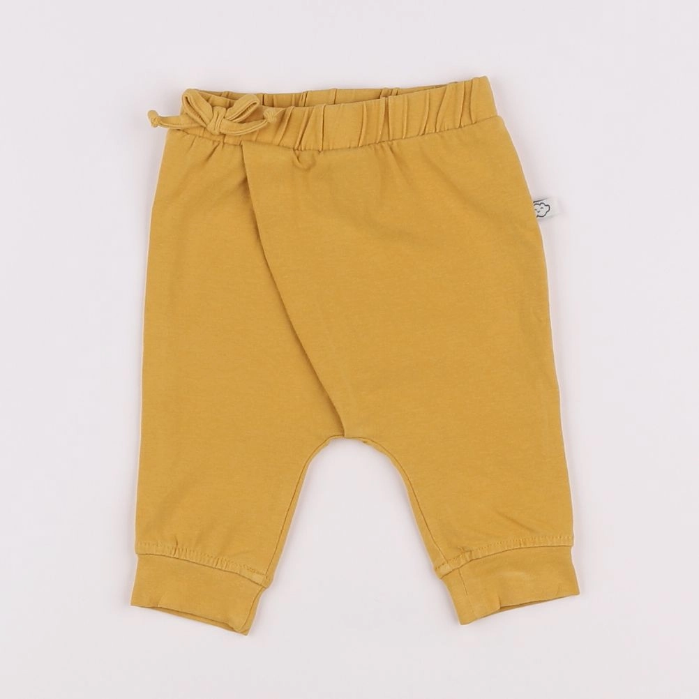 Vertbaudet - pantalon jaune - 3 mois