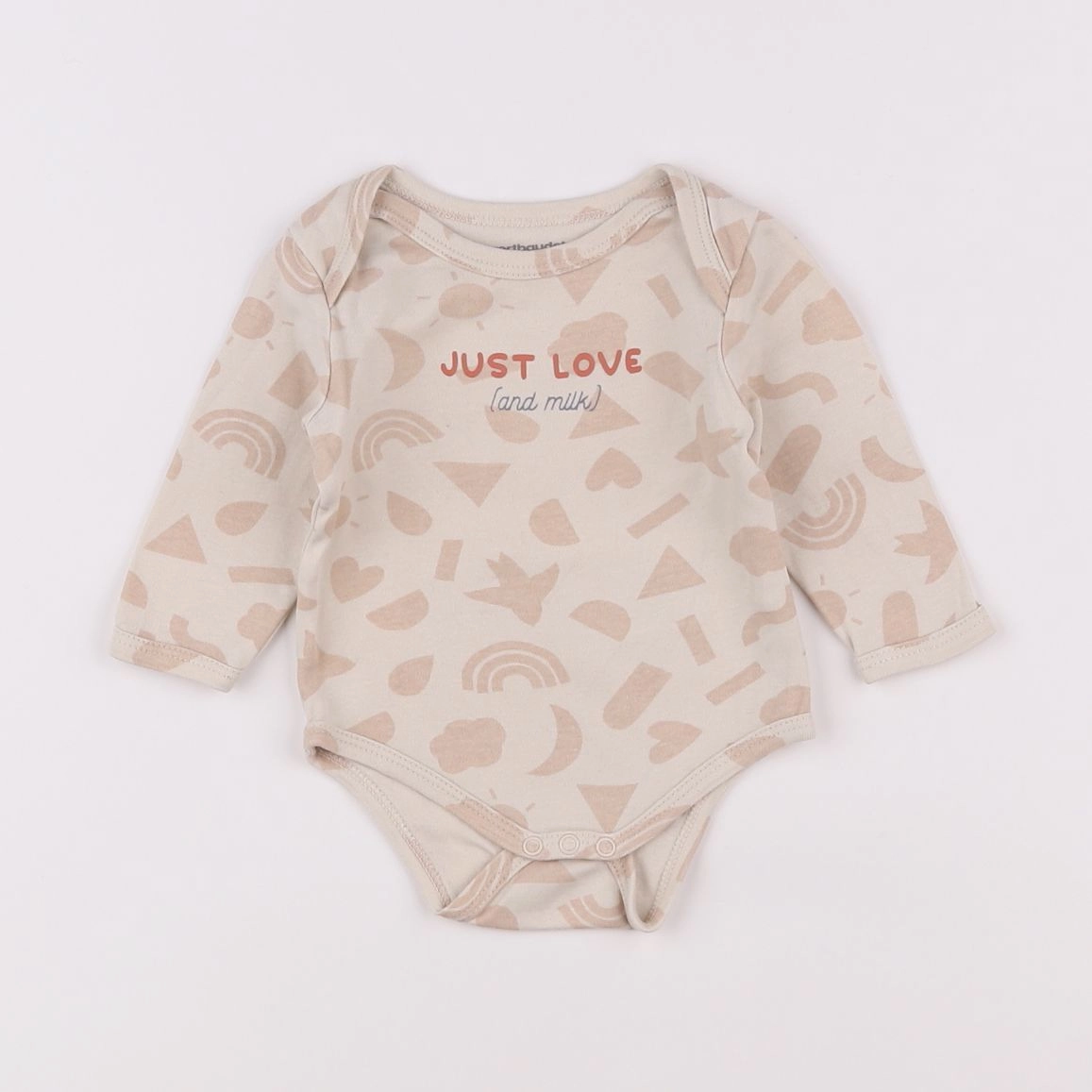 Vertbaudet - body beige - 3 mois