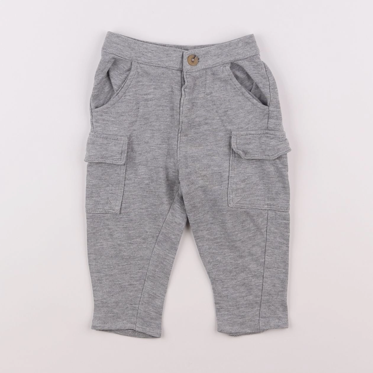 Vertbaudet - pantalon gris - 9 mois