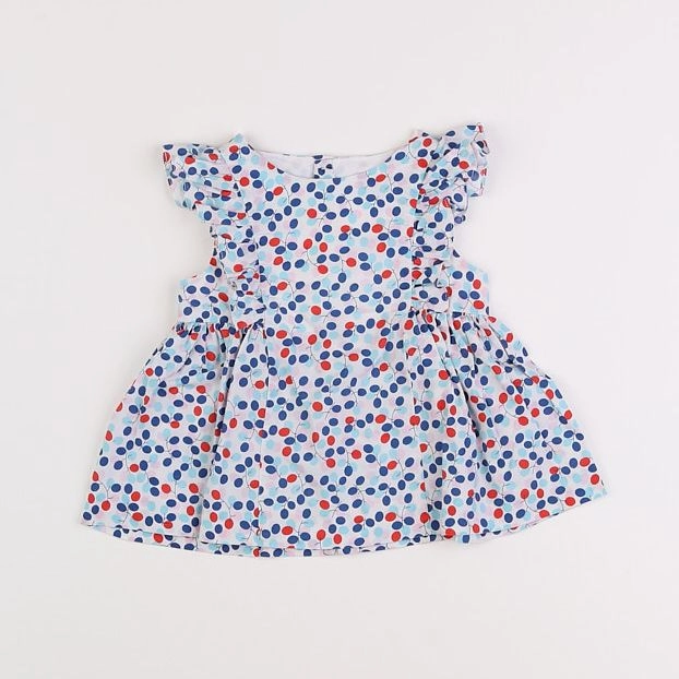 Jacadi - blouse bleu - 12 mois
