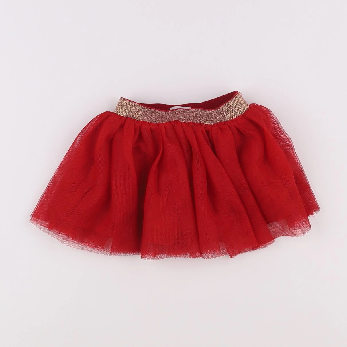Vertbaudet - jupe rouge - 12 mois