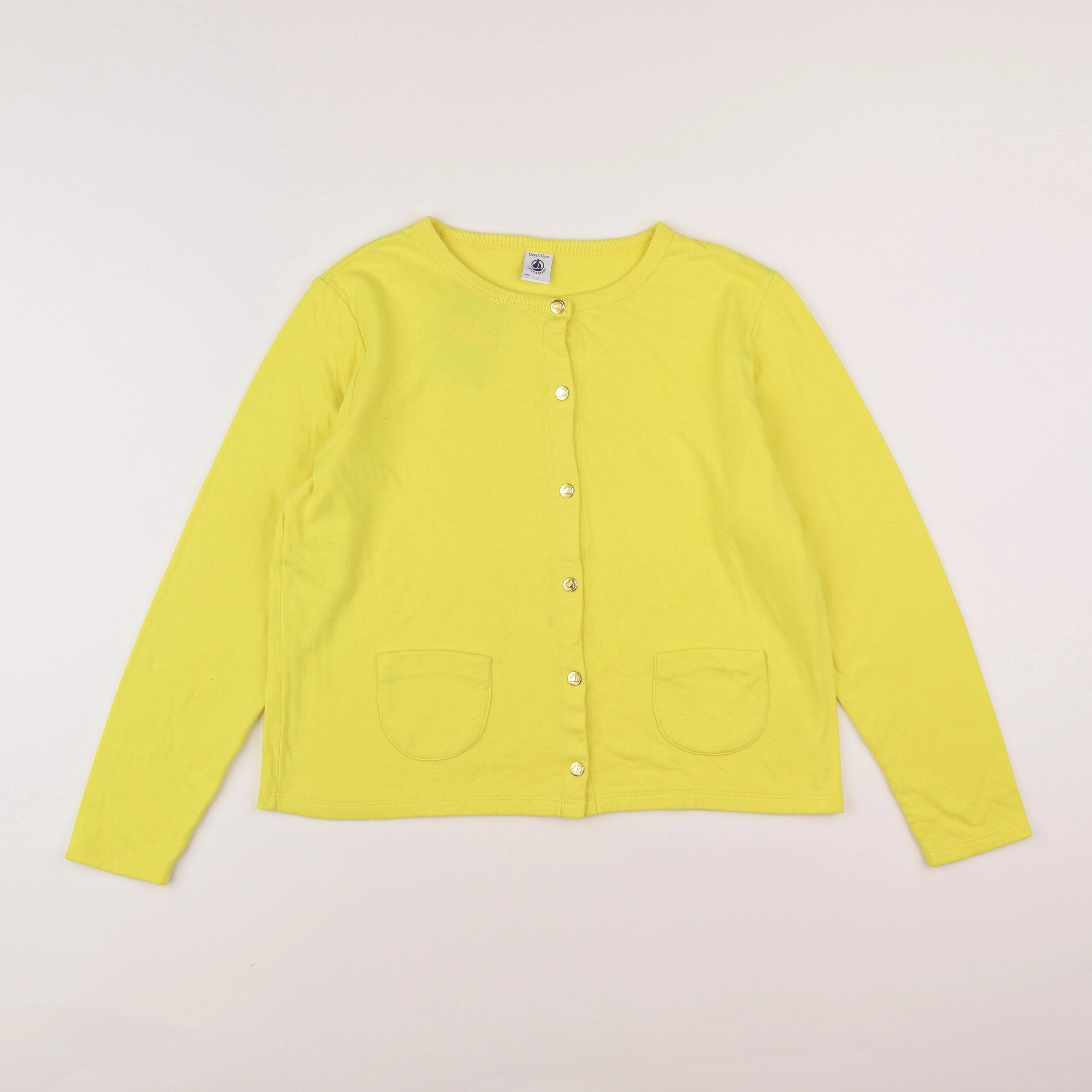 Petit Bateau - gilet jaune fluo - 12 ans