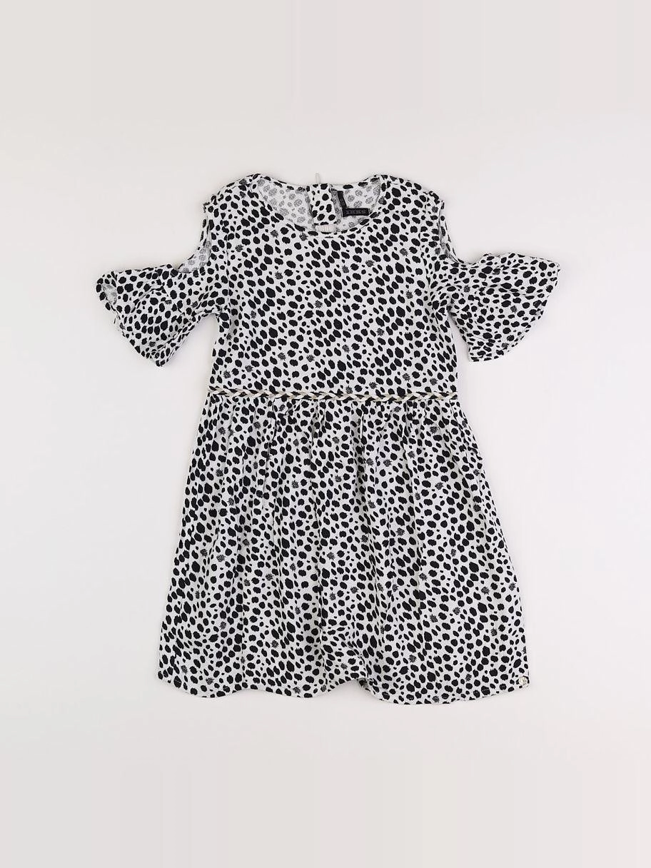 IKKS - robe blanc, noir - 6 ans