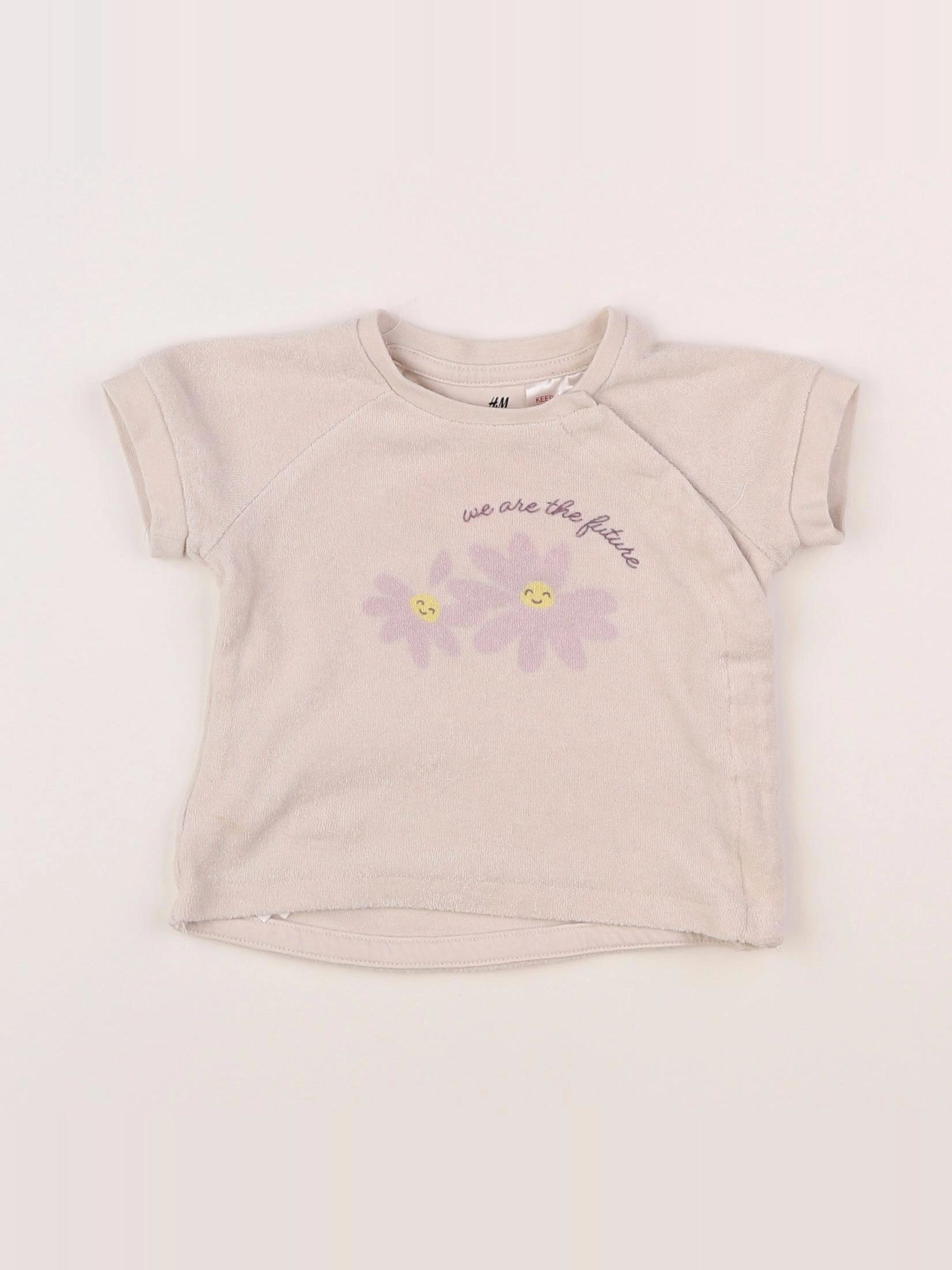 H&M - tee-shirt beige - 3 mois