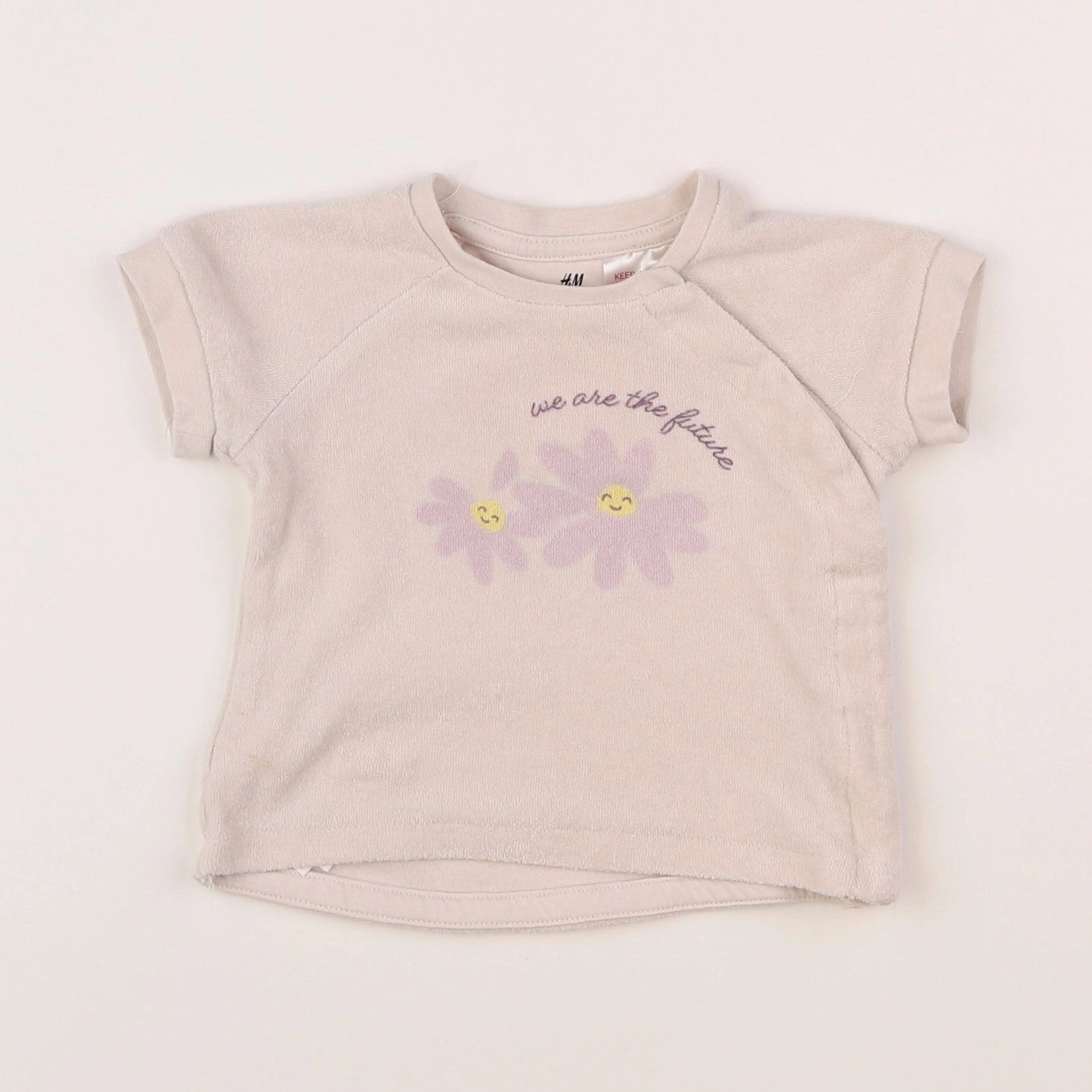 H&M - tee-shirt beige - 3 mois