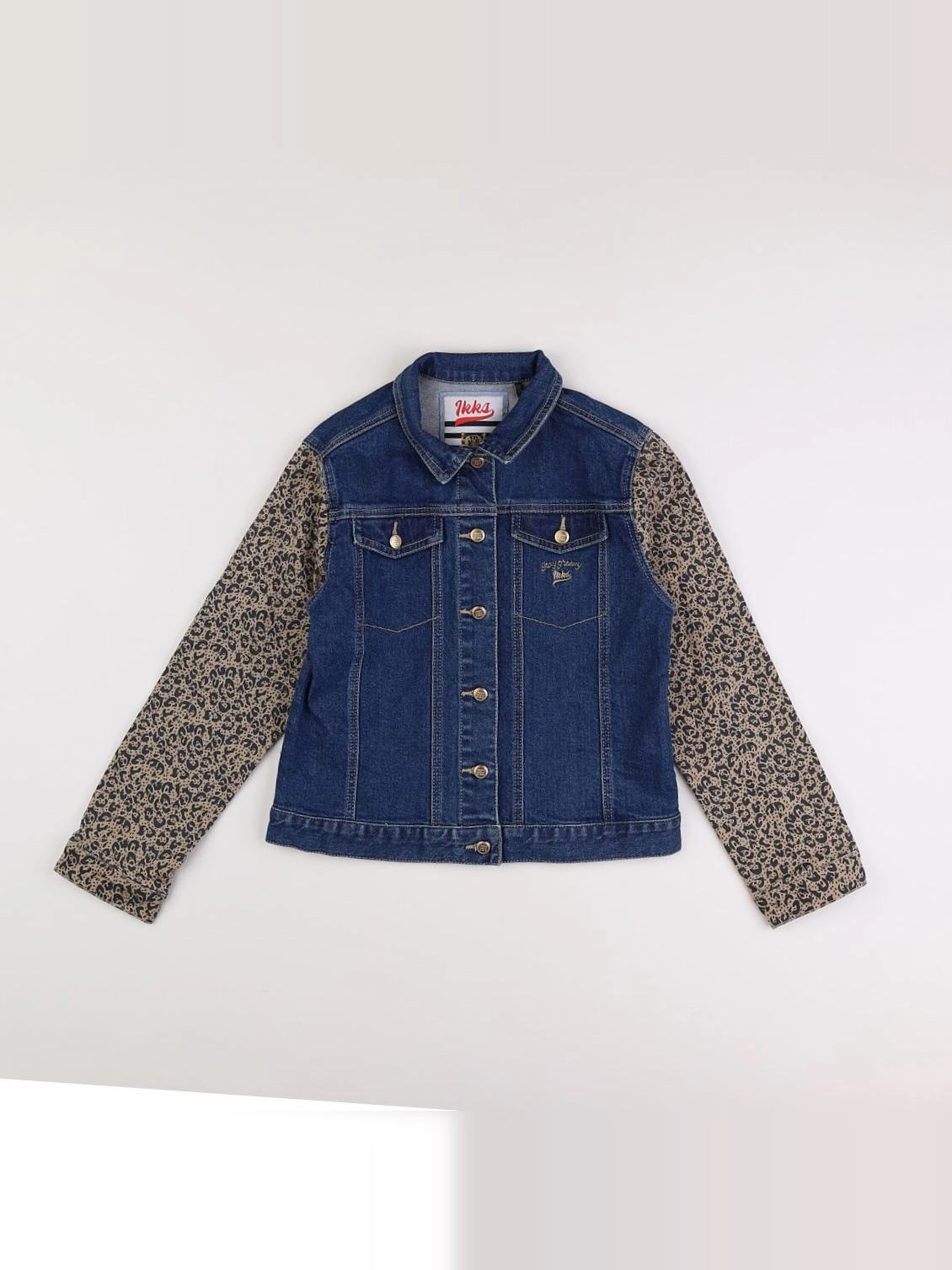 IKKS - veste bleu, marron - 10 ans