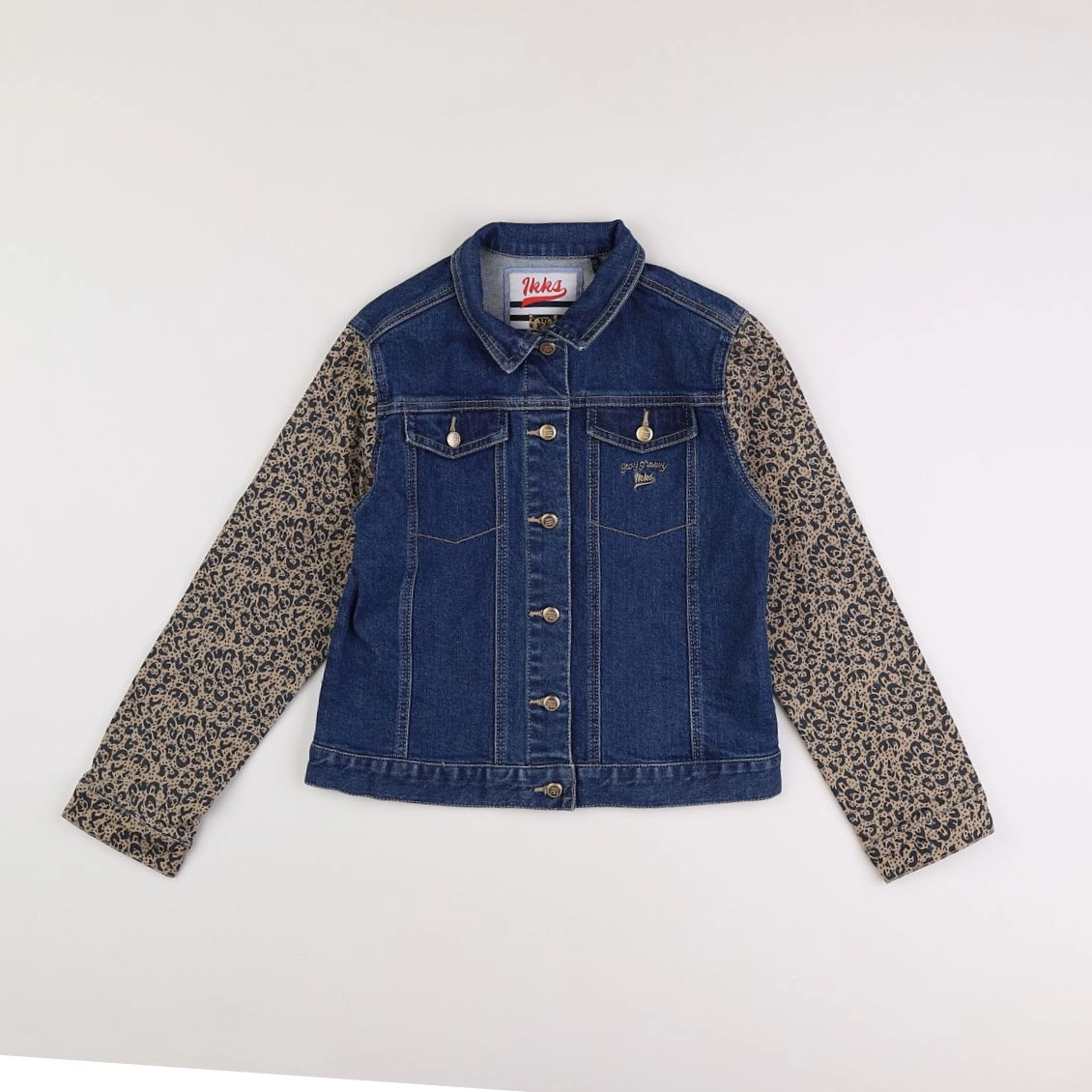 IKKS - veste bleu, marron - 10 ans