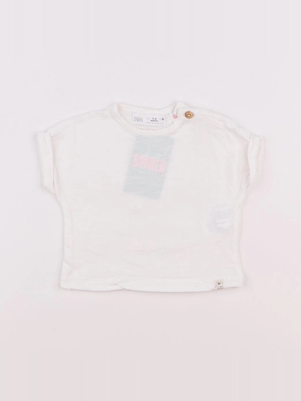 Zara - tee-shirt blanc - 1/3 mois