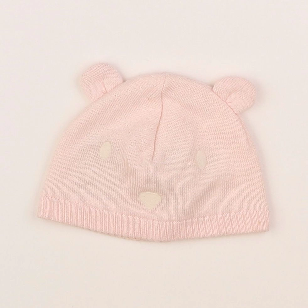 Petit Bateau - bonnet rose - 1/3 mois