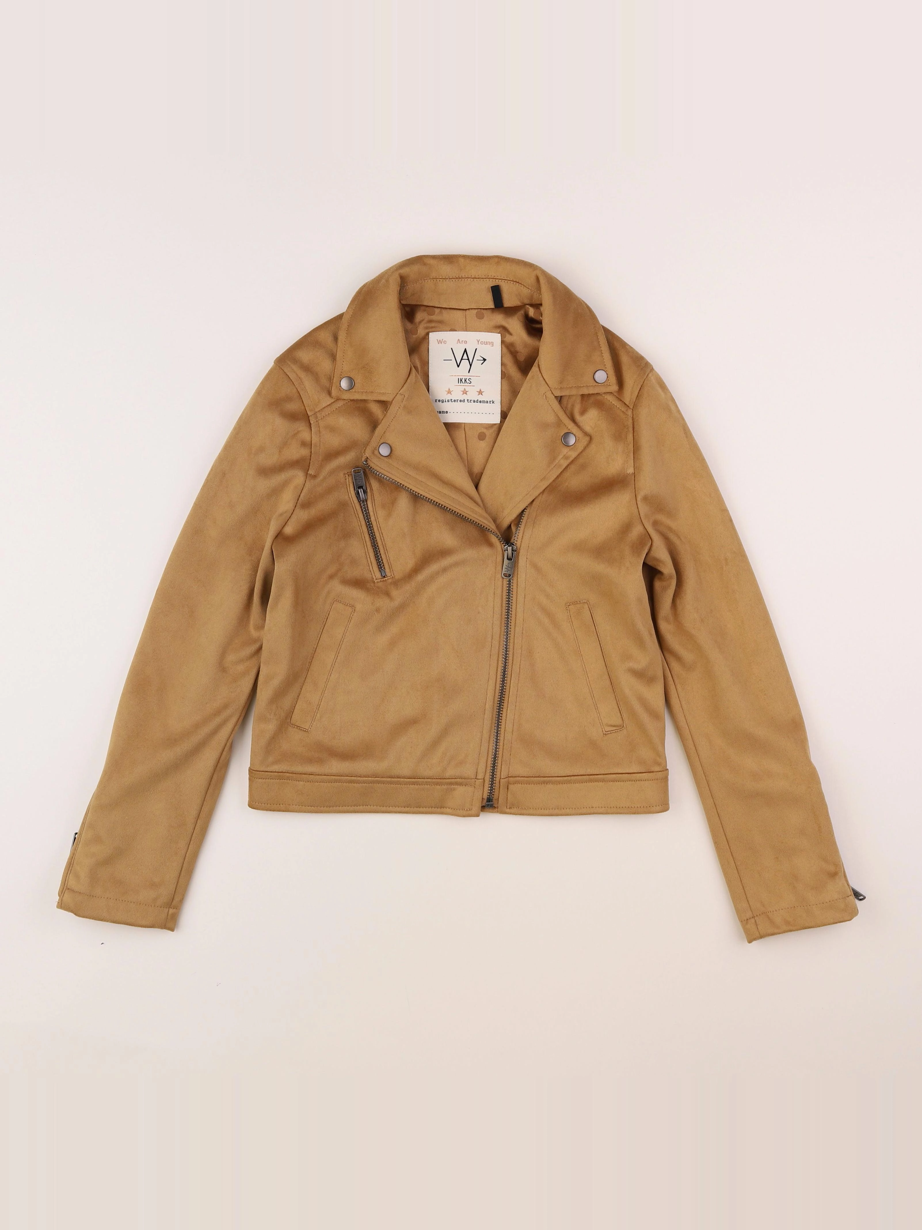 IKKS - veste simili cuir marron - 10 ans