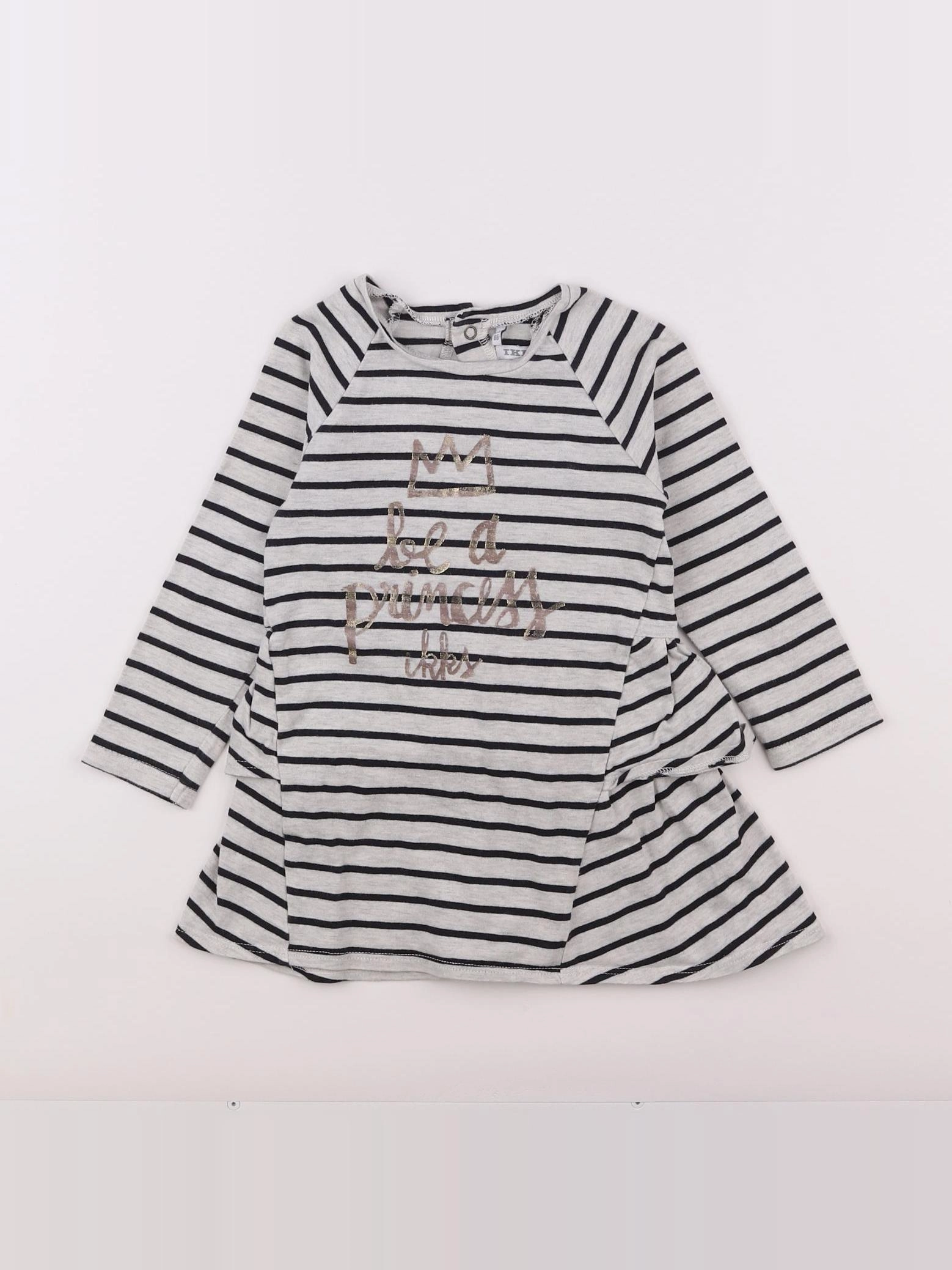 IKKS - robe gris, bleu - 2 ans