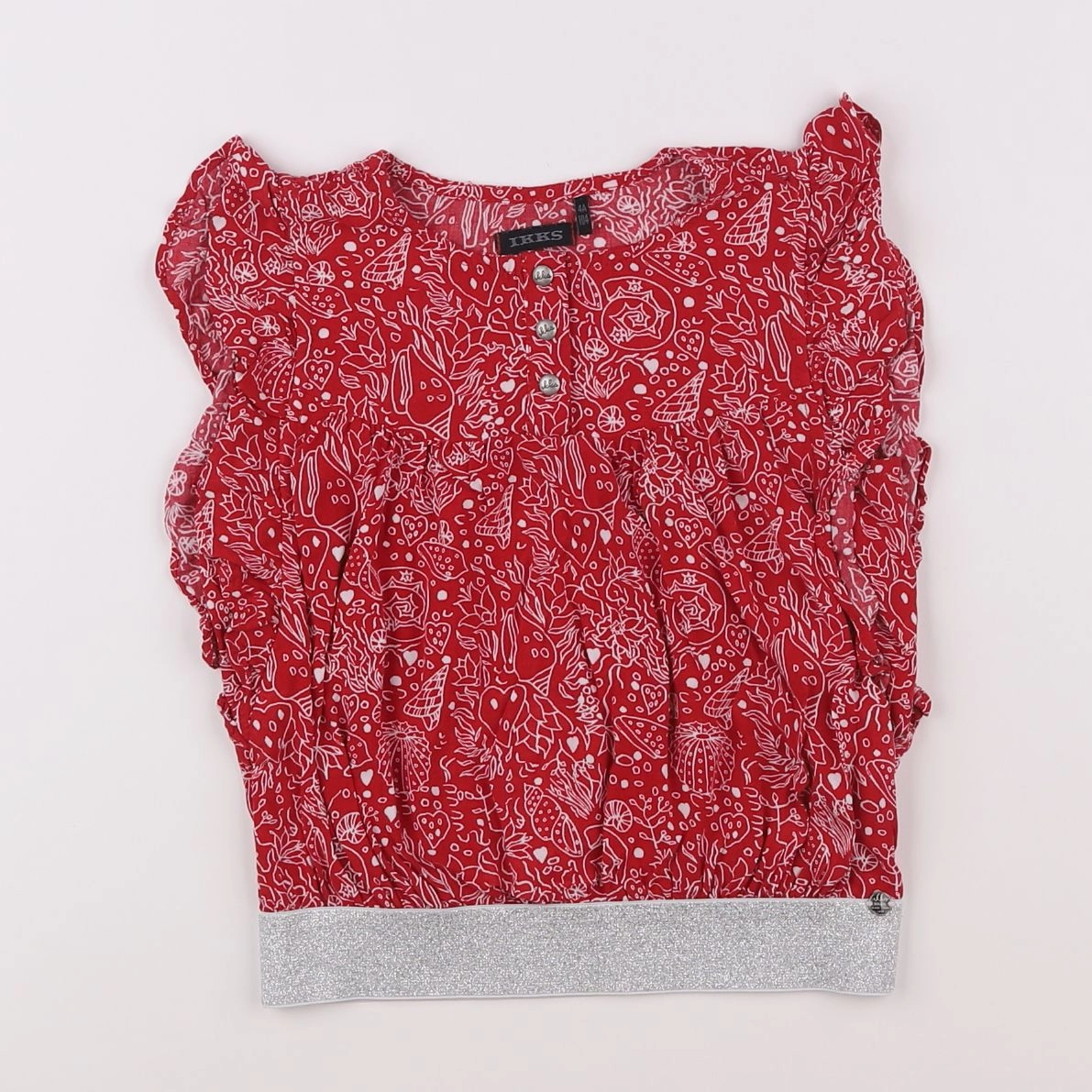 IKKS - blouse rouge - 4 ans