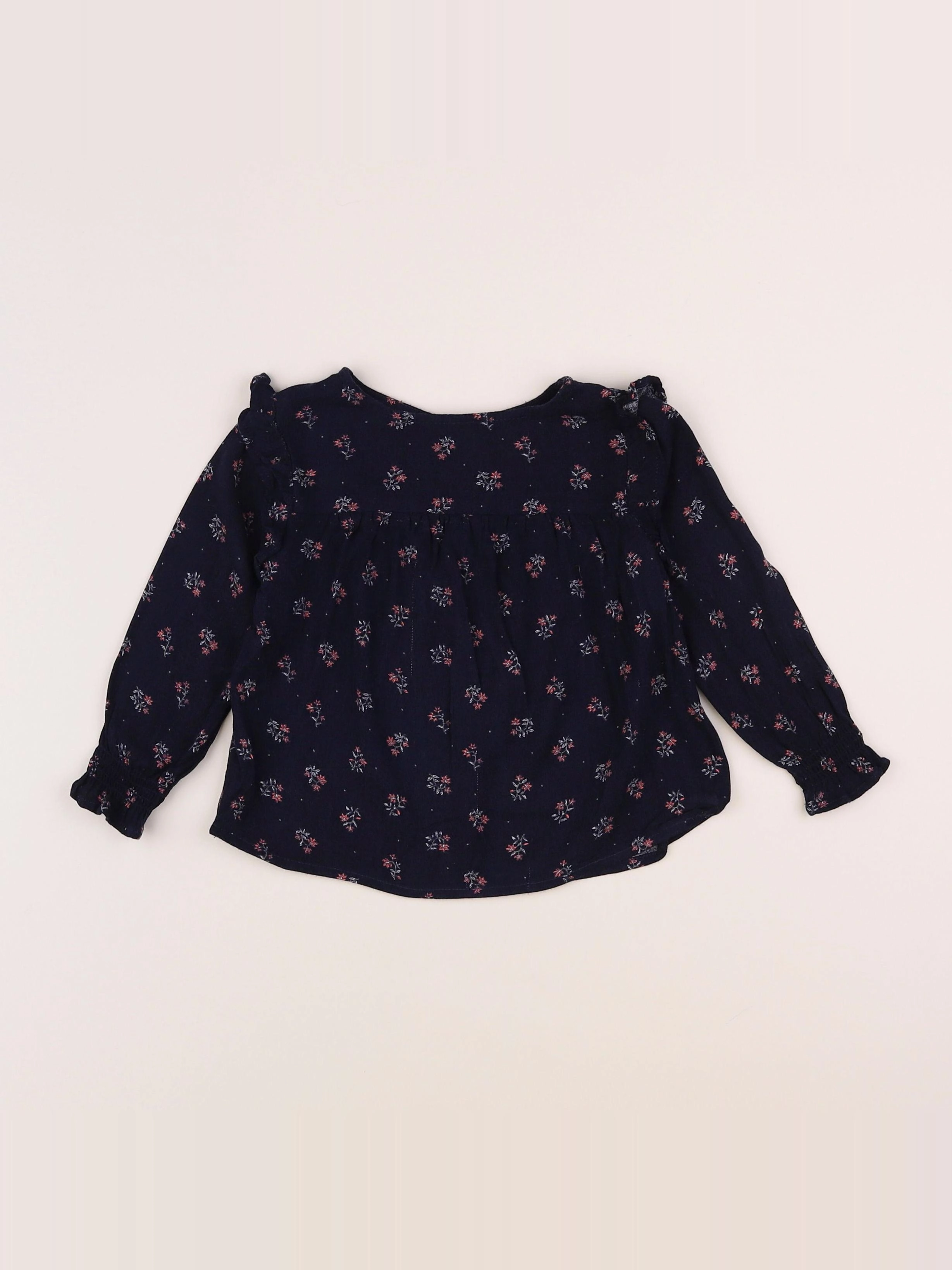 Vertbaudet - blouse bleu - 2 ans