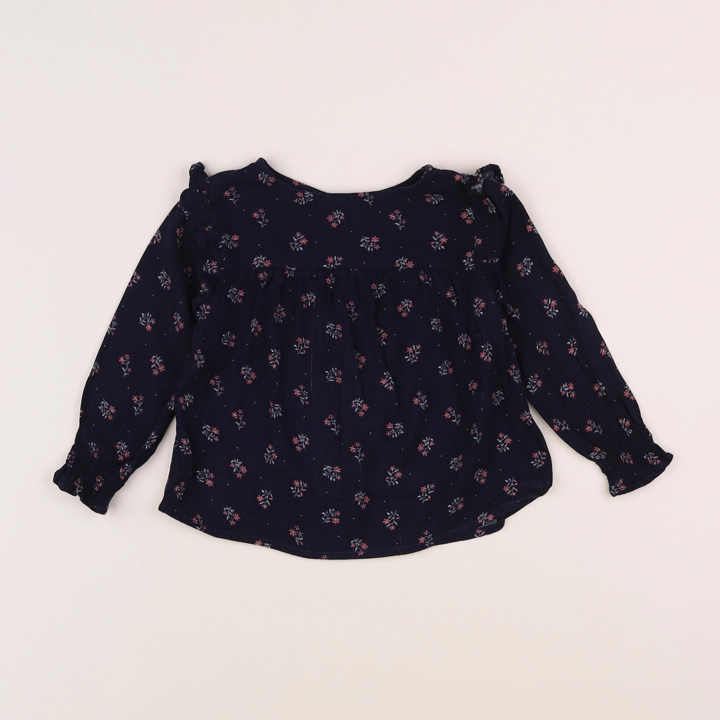 Vertbaudet - blouse bleu - 2 ans