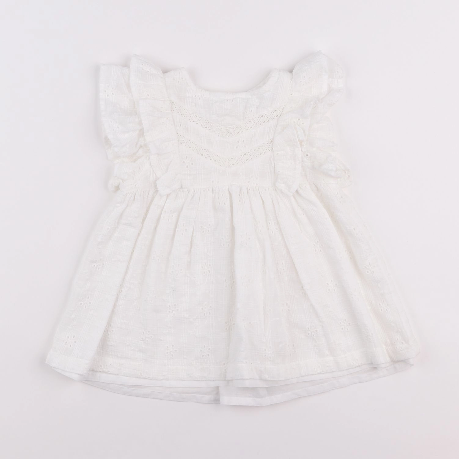 Vertbaudet - robe blanc - 12 mois