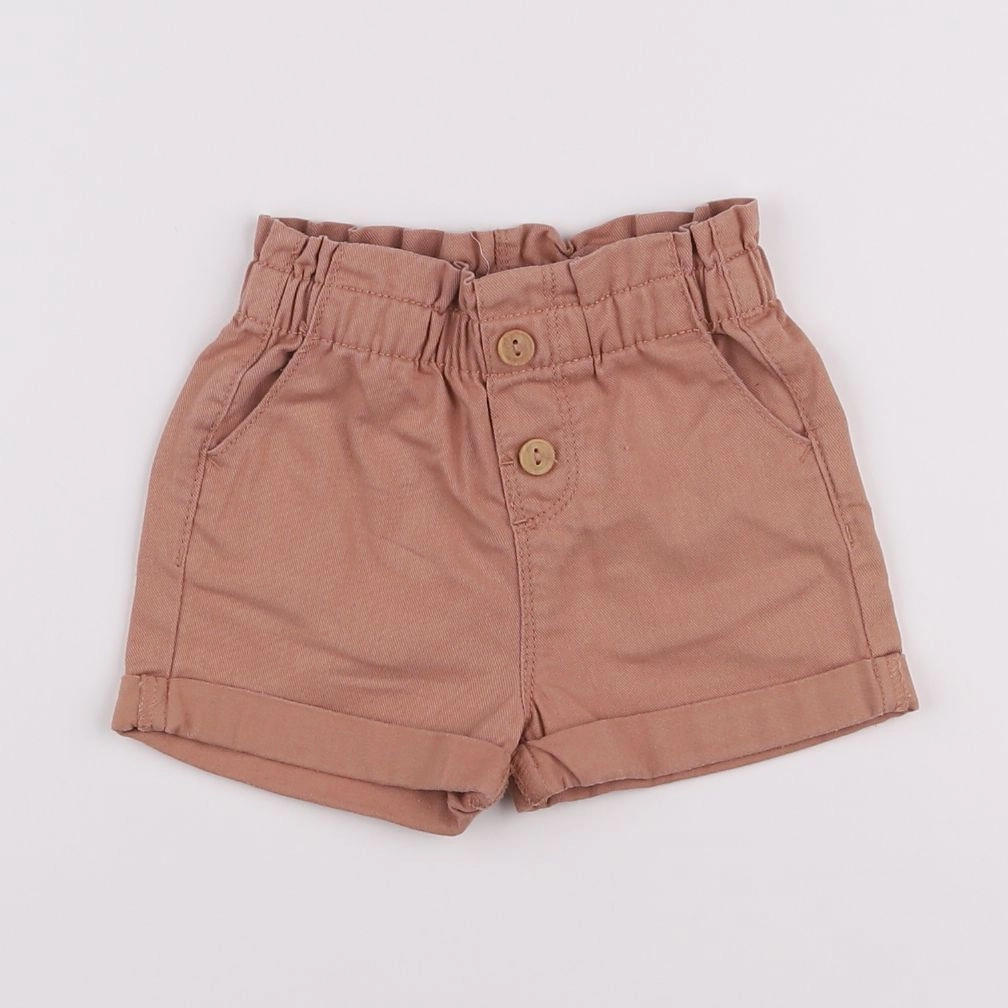 Vertbaudet - short marron - 12 mois