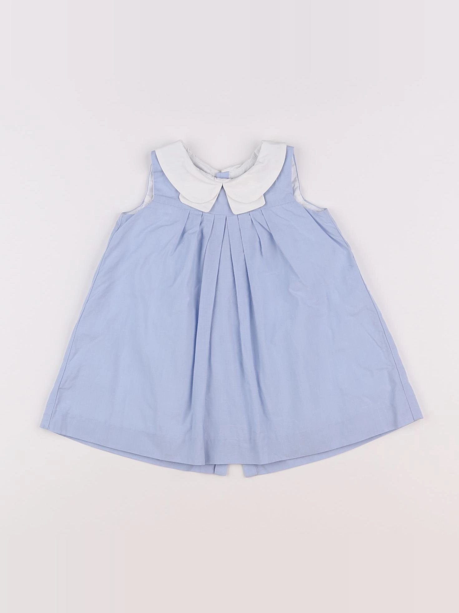 Jacadi - robe blanc, bleu - 12 mois