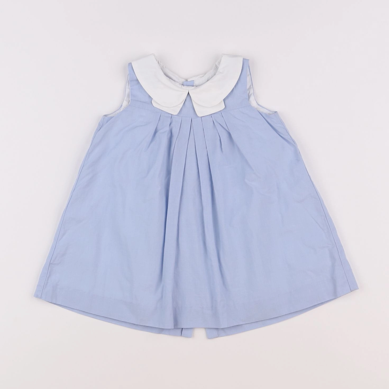 Jacadi - robe blanc, bleu - 12 mois